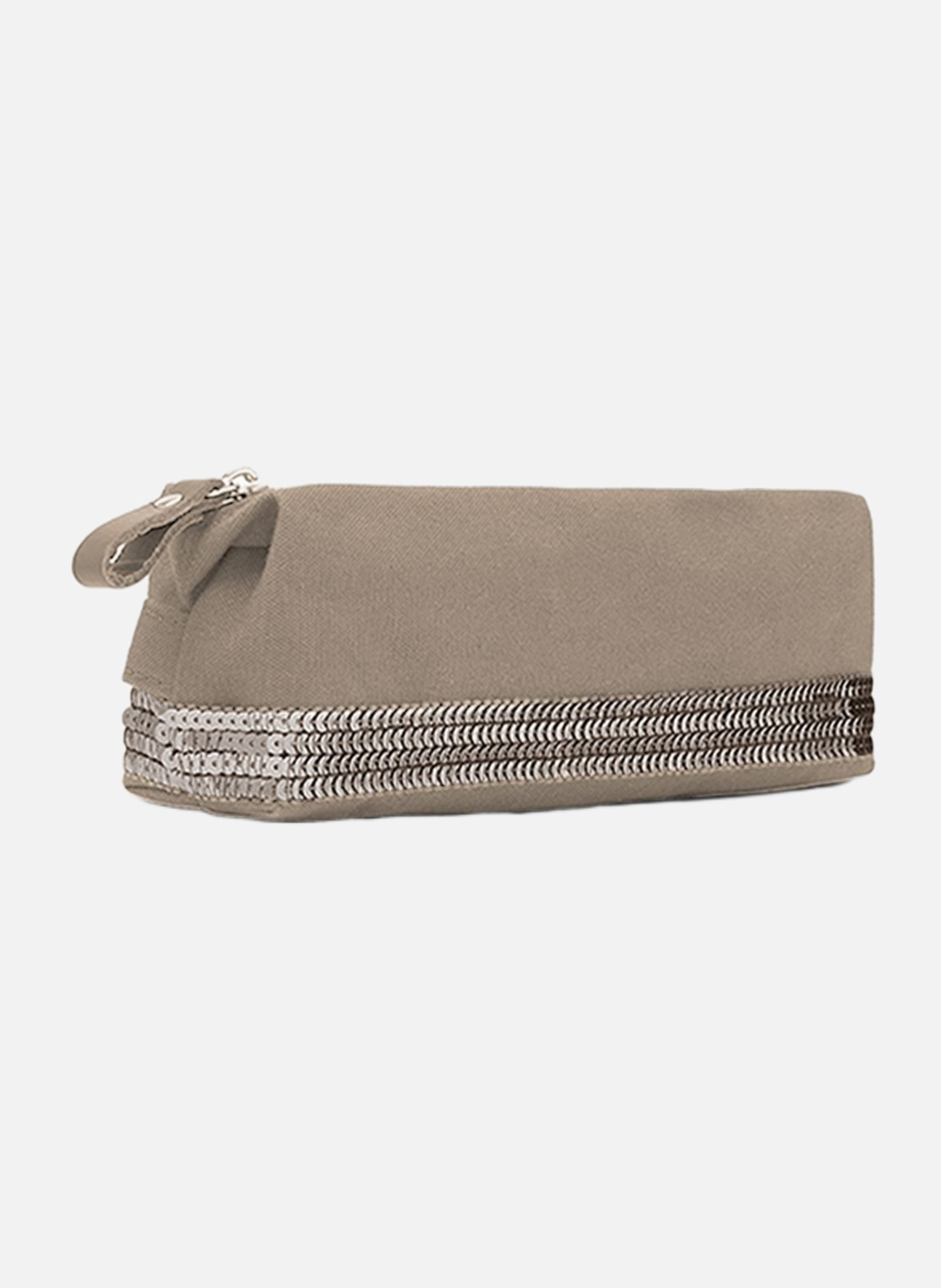 Trousse écolier en toile VANESSA BRUNO Gris