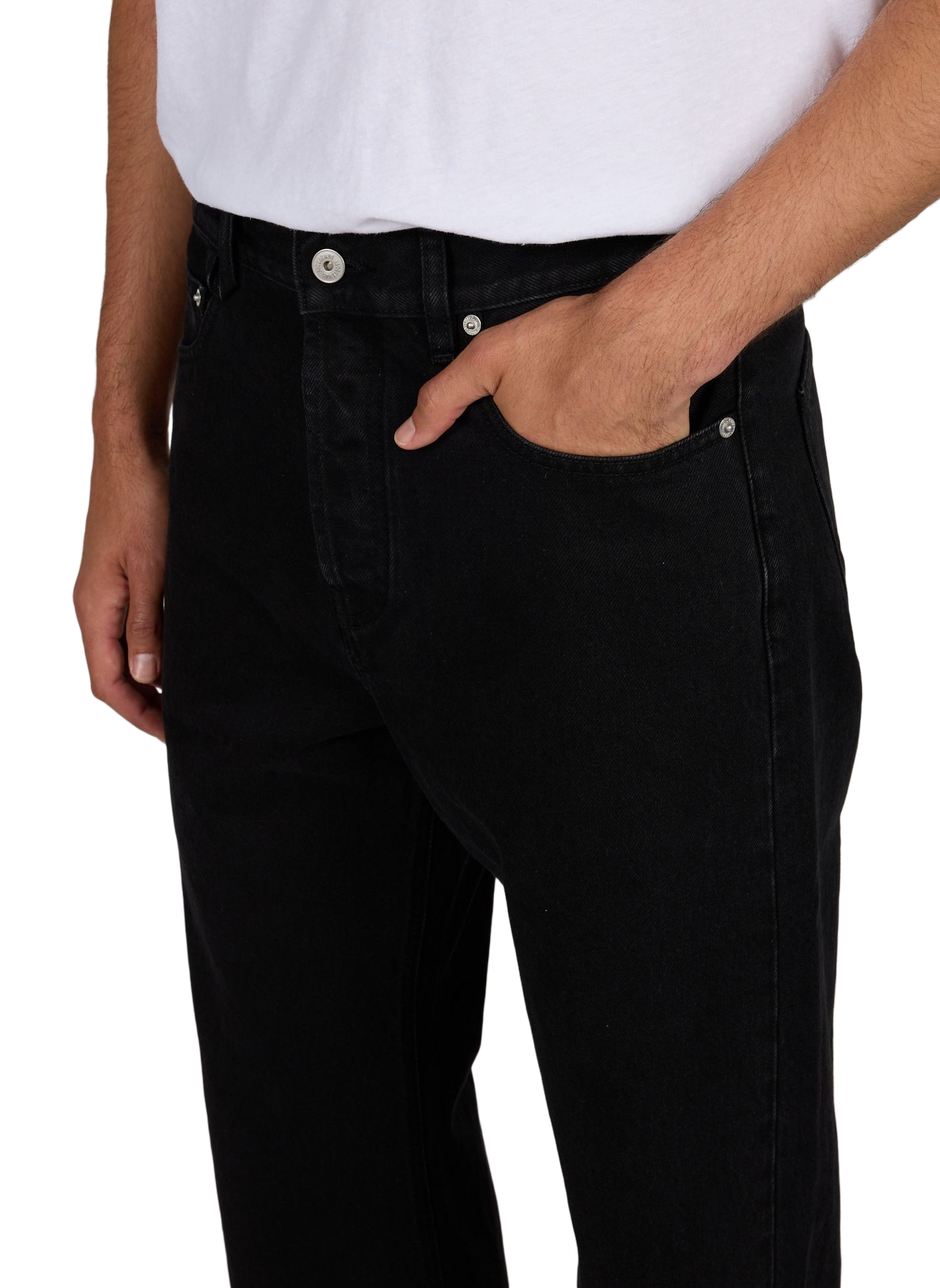 Straight LEG DE-NIMES jeans in cotton JACQUEMUS Black