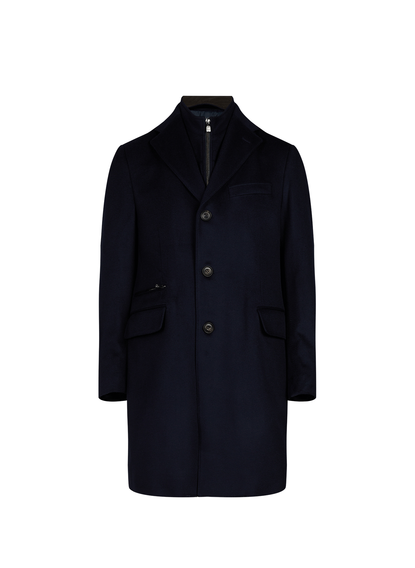 Manteau avec doublure amovible en laine vierge CORNELIANI Bleu