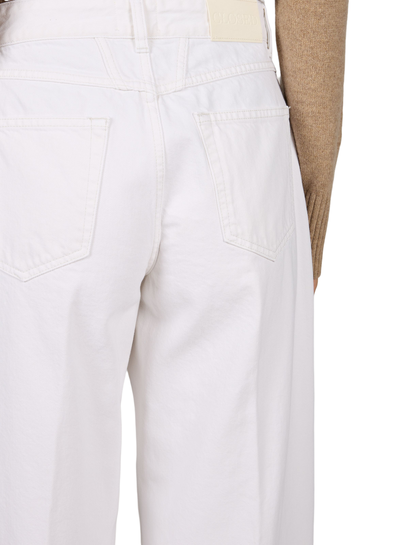 Weite Jeans Jayla aus Baumwolle CLOSED Weiss