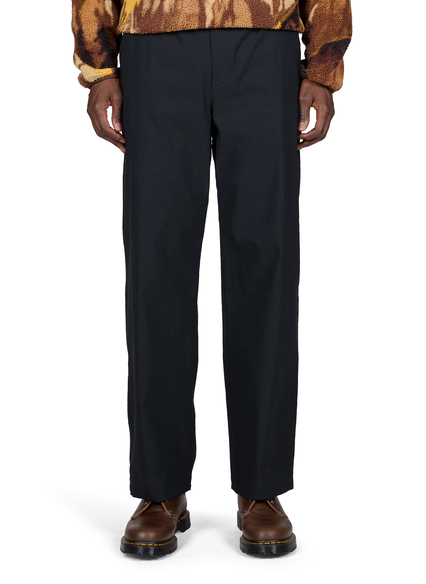 Straight pants with elastic waistband COLUMBIA Black