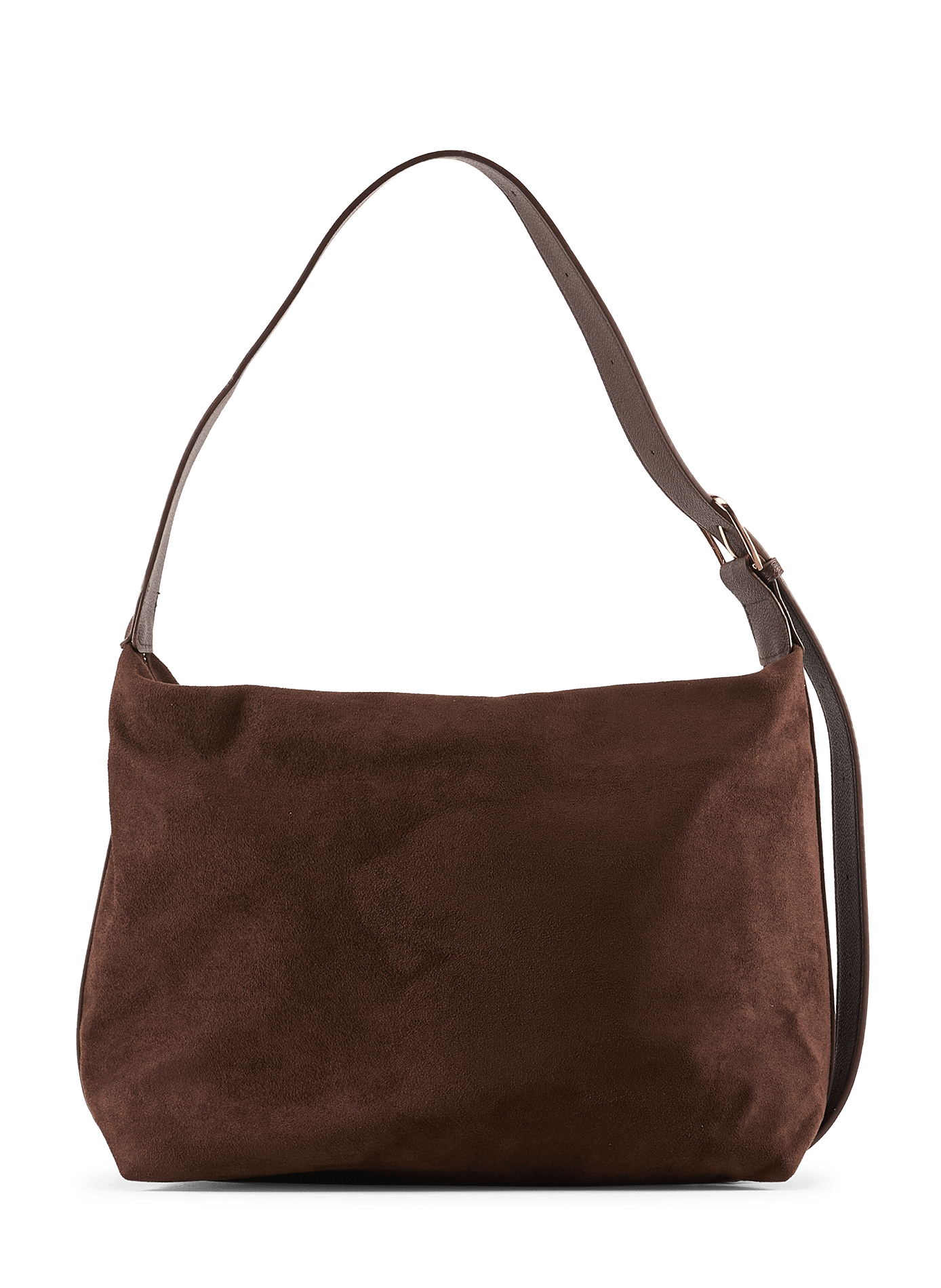 Zippered shoulder bag in suede effect AU PRINTEMPS PARIS Brown