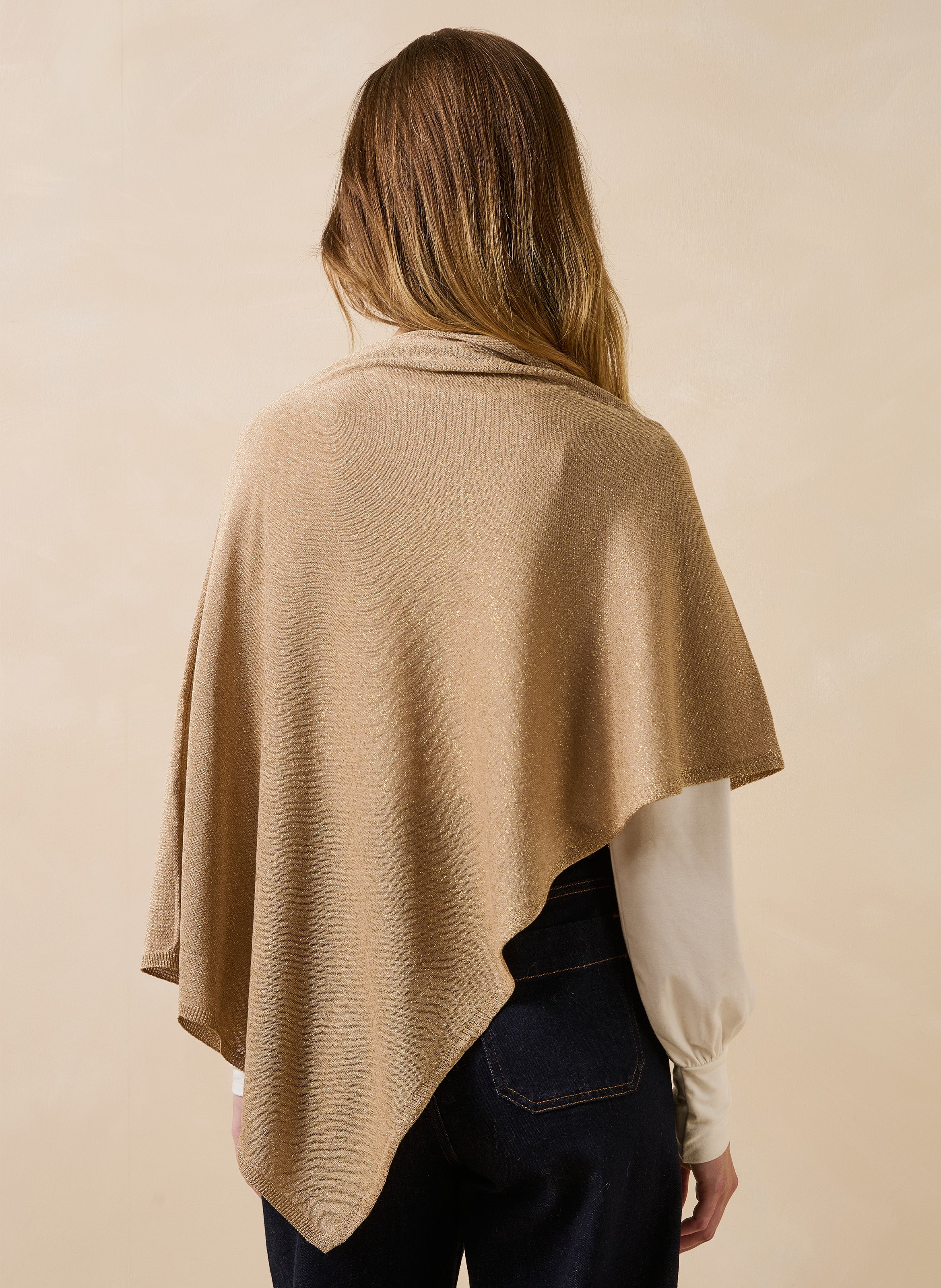 Poncho met iriserende glans LA FEE MARABOUTEE Goud