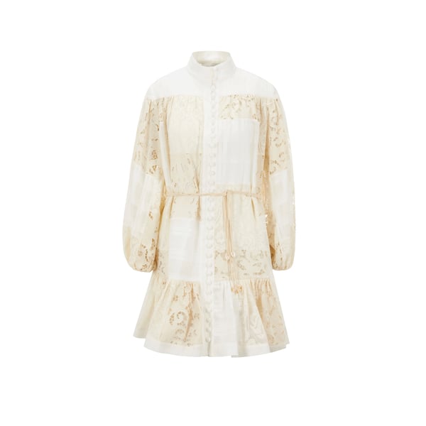 Robe Andie en coton et guipure
