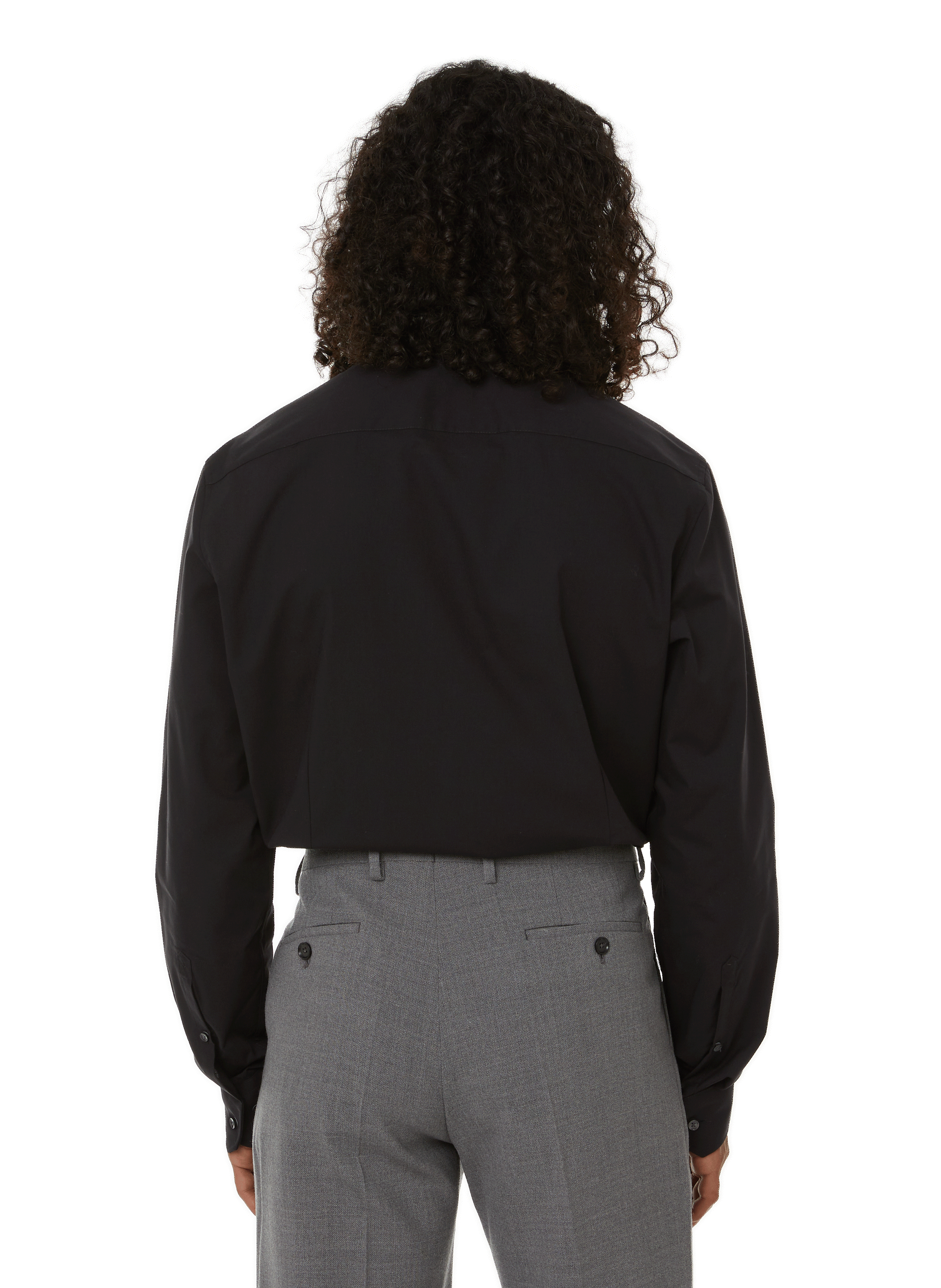 Chemise slim en coton SEIDENSTICKER Noir