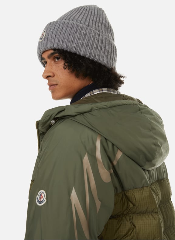 Moncler knit hooded down top jacket