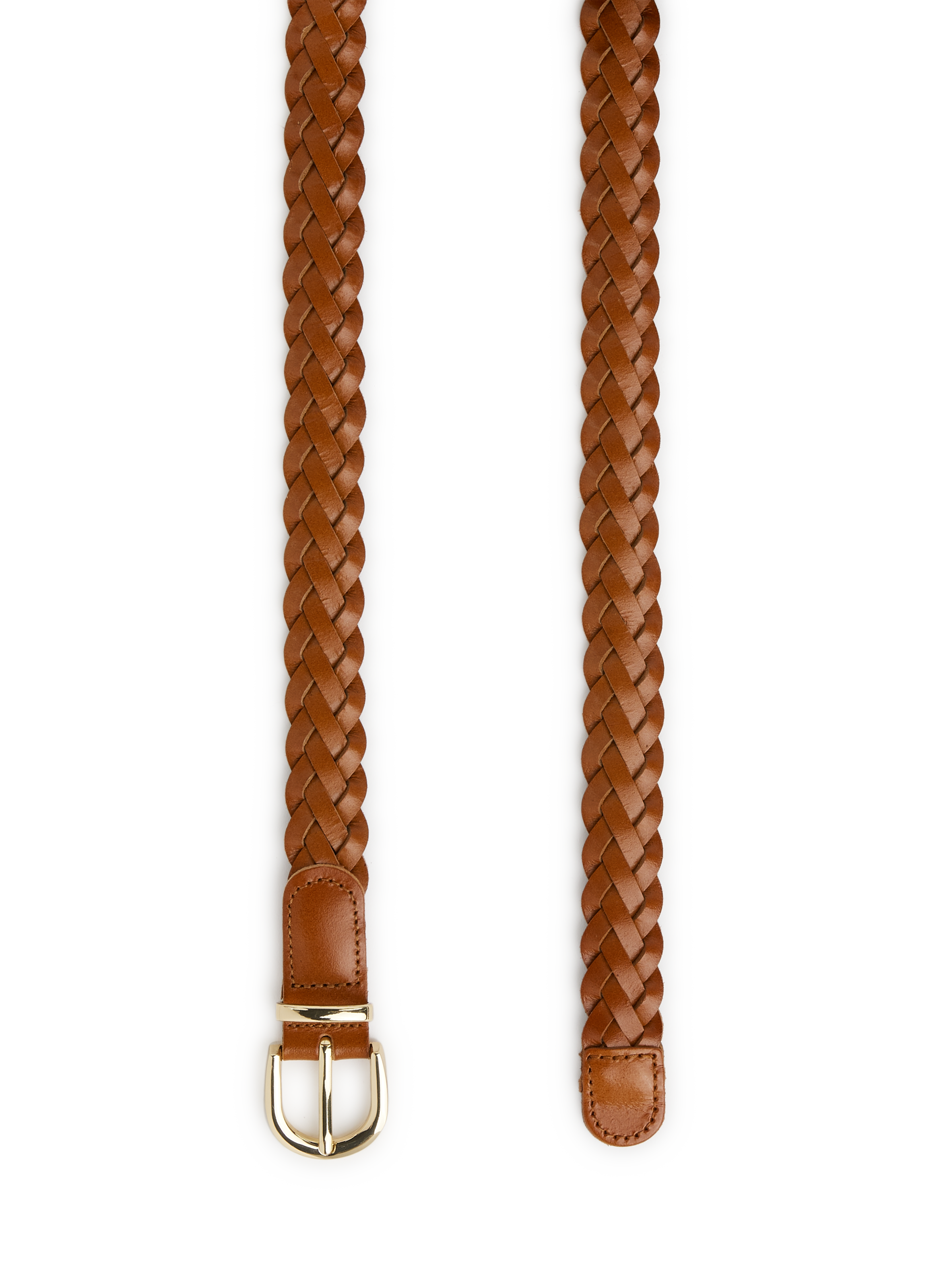 Ceinture tressée en cuir SAISON 1865 Marron