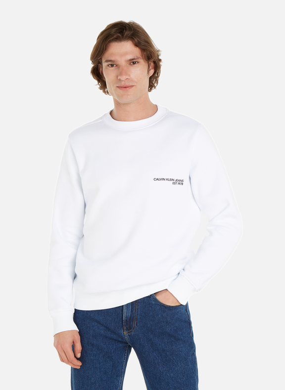 CALVIN KLEIN Sweatshirt en coton  Blanc