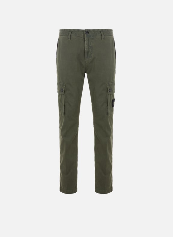 Cotton Cargo Pants Green by STONE ISLAND STONE ISLAND Cotton Cargo Pants Green