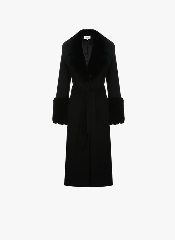 Manteau long Sarlene en laine mélangée | Noir by SAISON 1865 Manteau long Sarlene en laine mélangée Noir