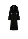 Manteau long Sarlene en laine mélangée | Noir by SAISON 1865 SAISON 1865 Manteau long Sarlene en laine mélangée | Noir