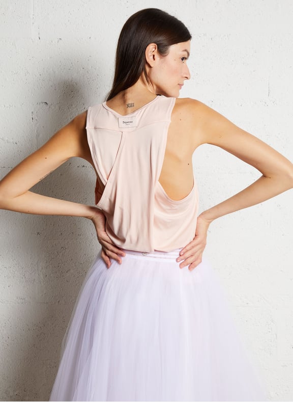 Débardeur moulant col rond droit Rose by REPETTO REPETTO Débardeur moulant col rond droit Rose