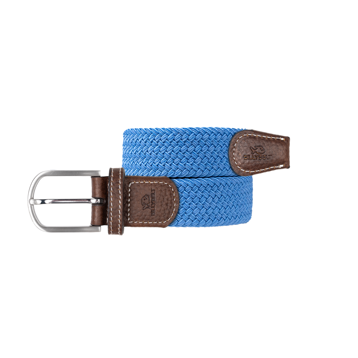 Ceinture tressée élastique unie BILLYBELT Bleu