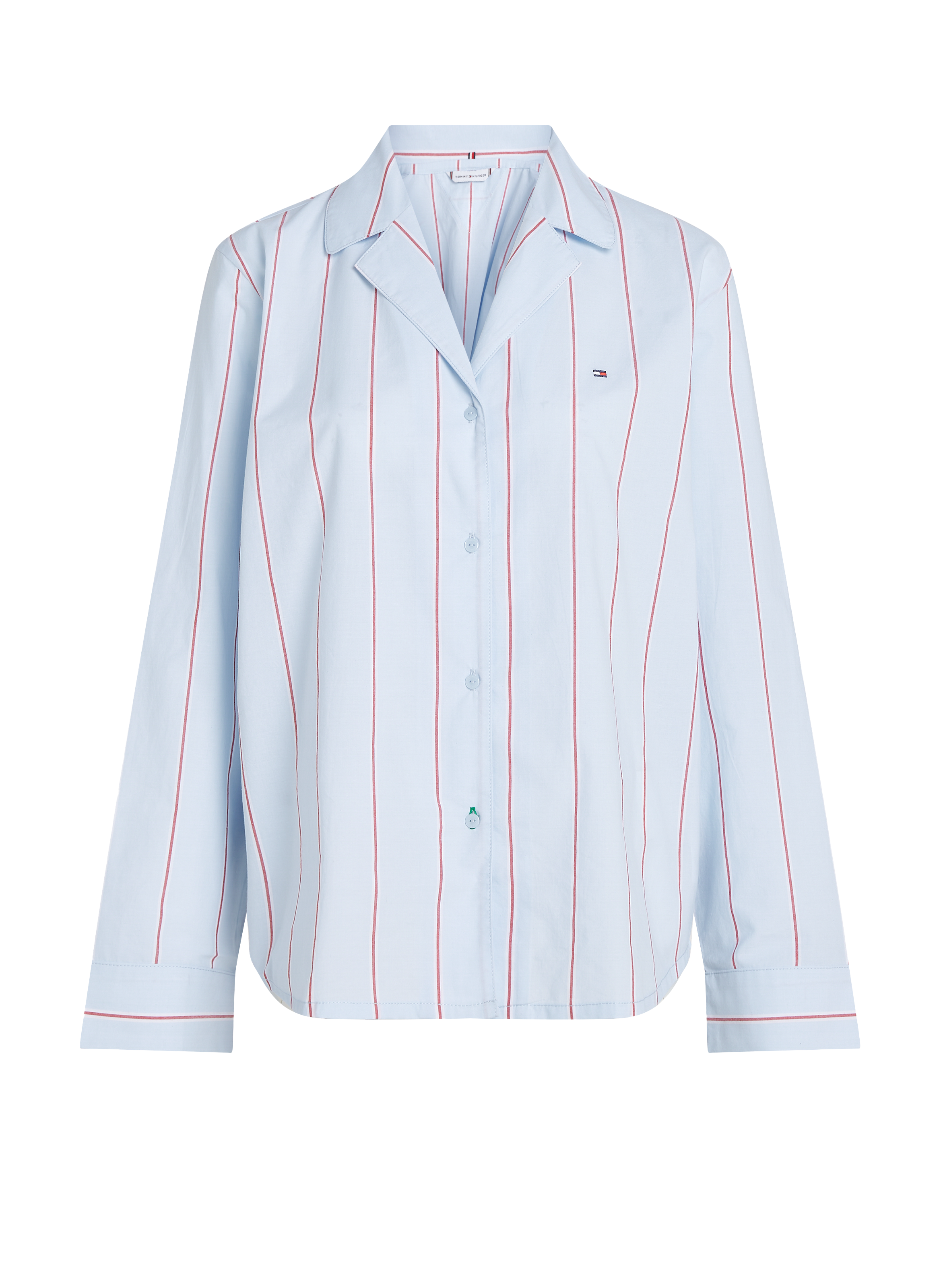 Chemise de pyjama en popeline TOMMY HILFIGER Bleu