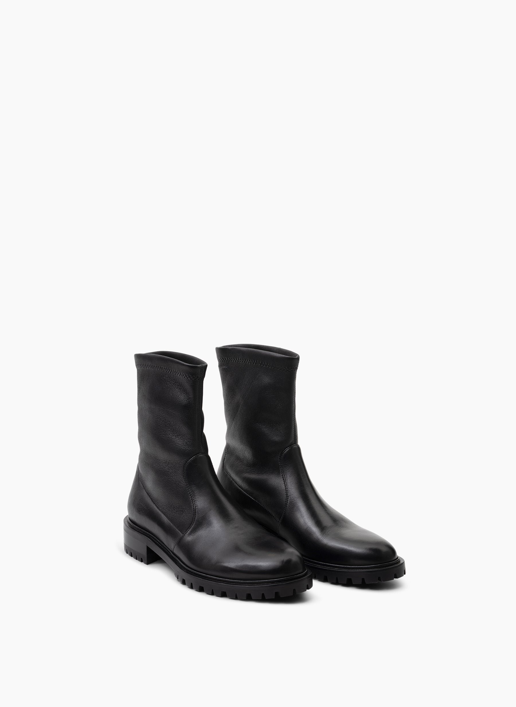 Bottines pargos en nappa stretch PARALLELE Noir