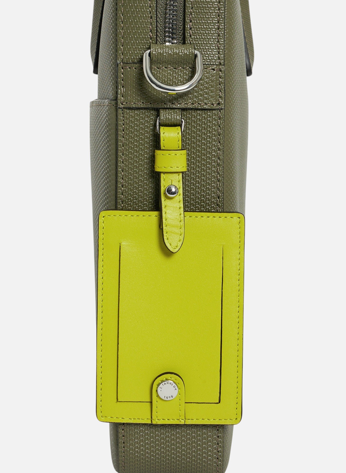 Porte document slim 14" emile en cuir signarture t LE TANNEUR Vert