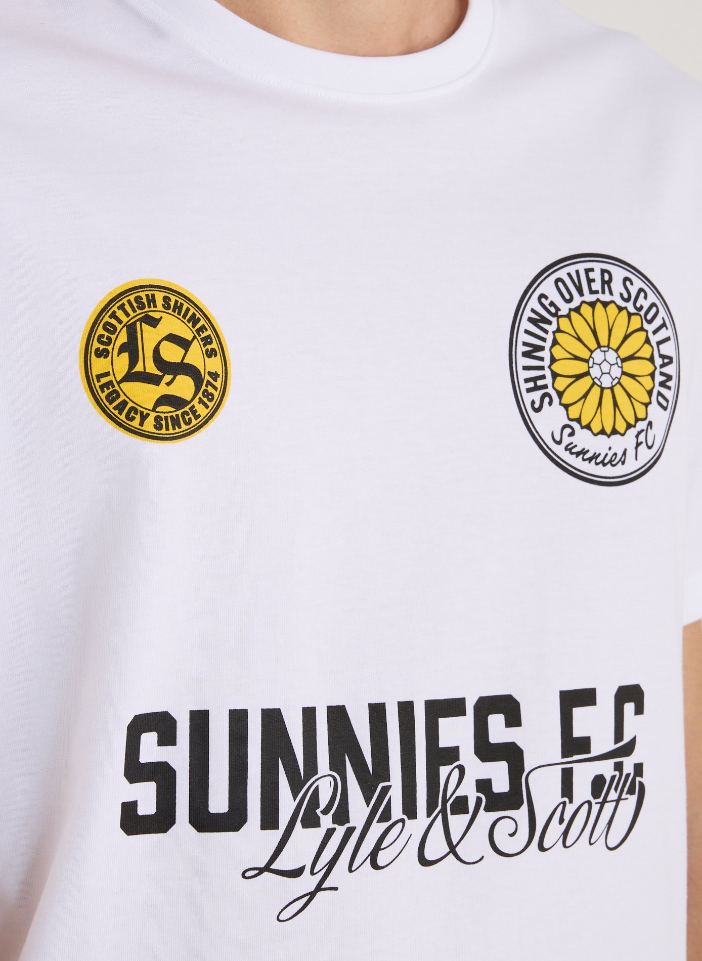 Biker-style cotton t-shirt LYLE & SCOTT White