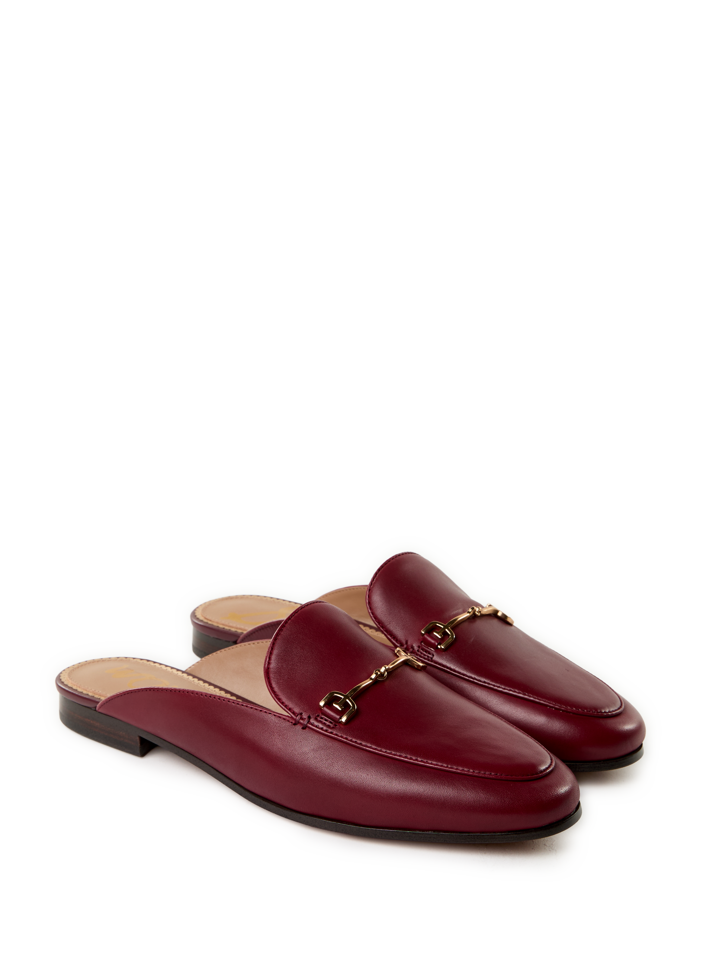 Mules unies en cuir SAM EDELMAN Rouge