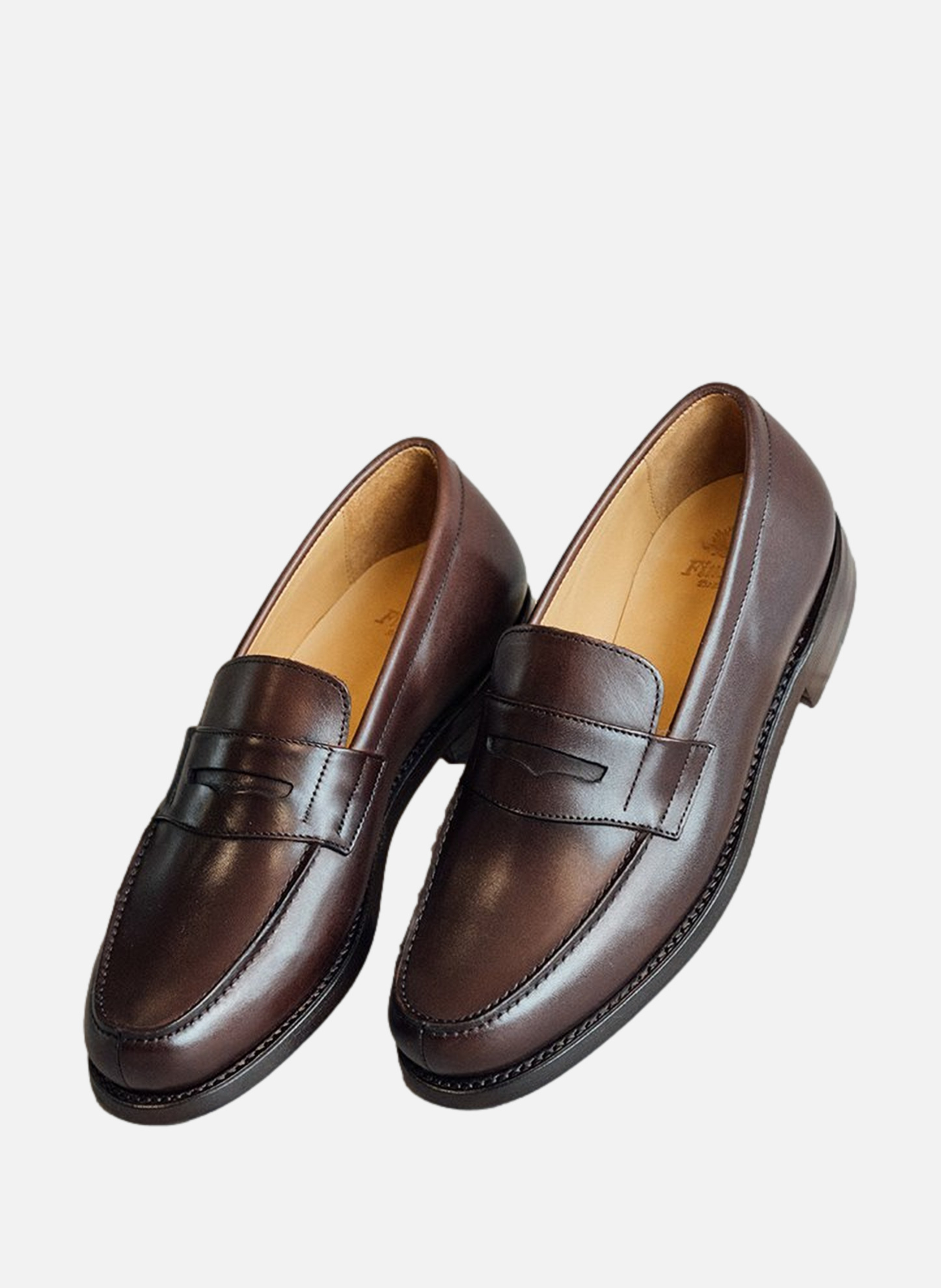 Mocassins cuir college 1986 FINSBURY Marron