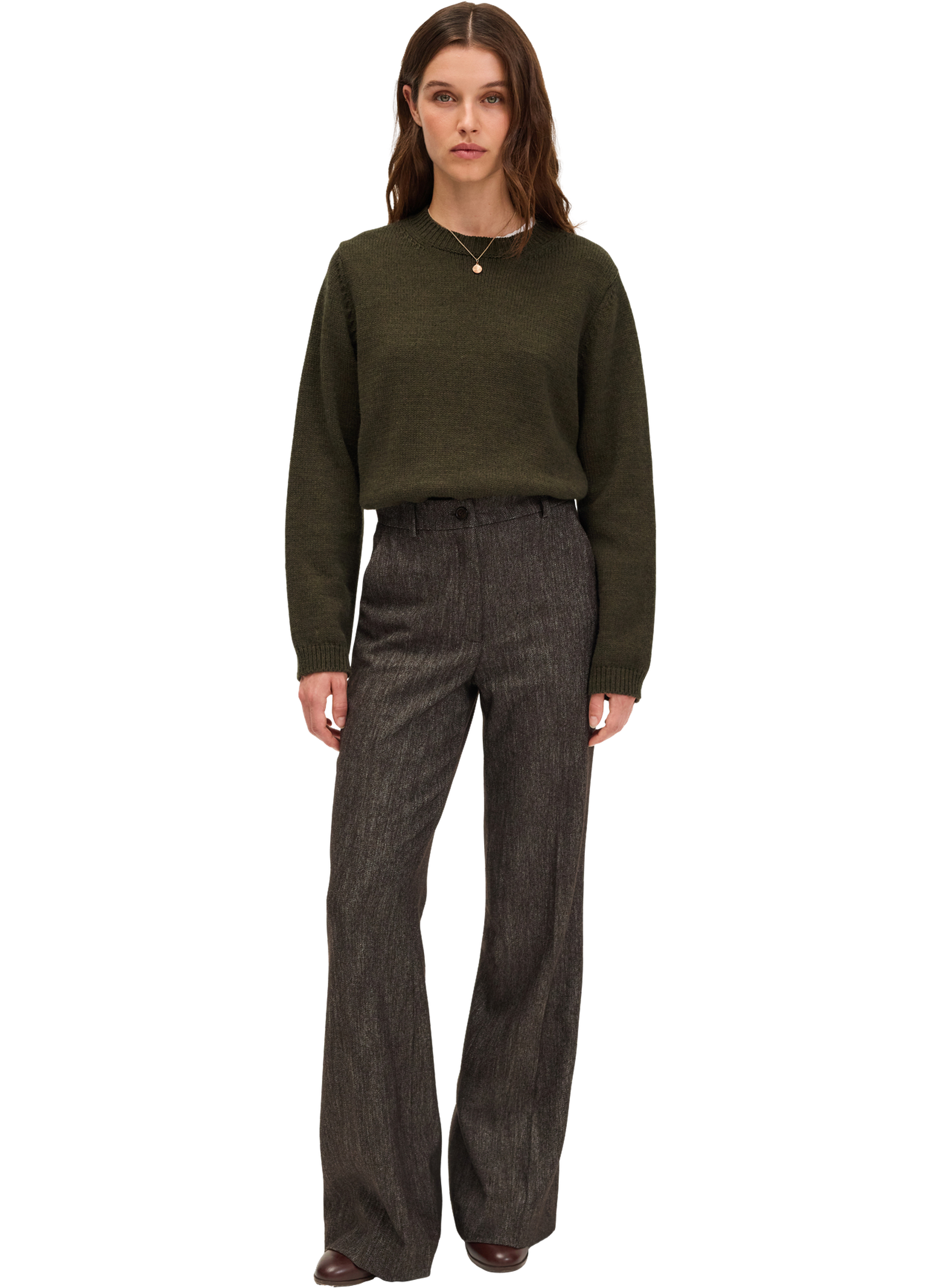 Pantalon large esprit denim - ciliana PABLO Marron