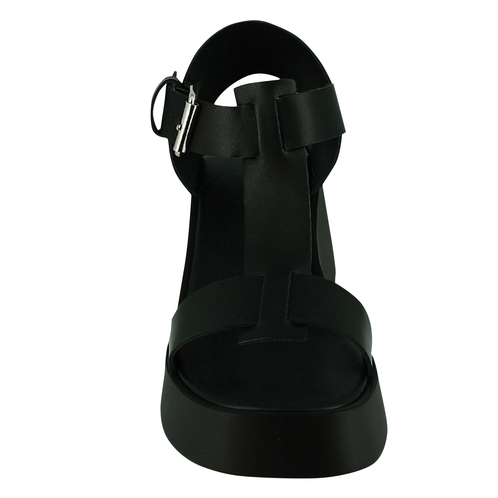 Sandales compensées en cuir estelle JONAK Noir