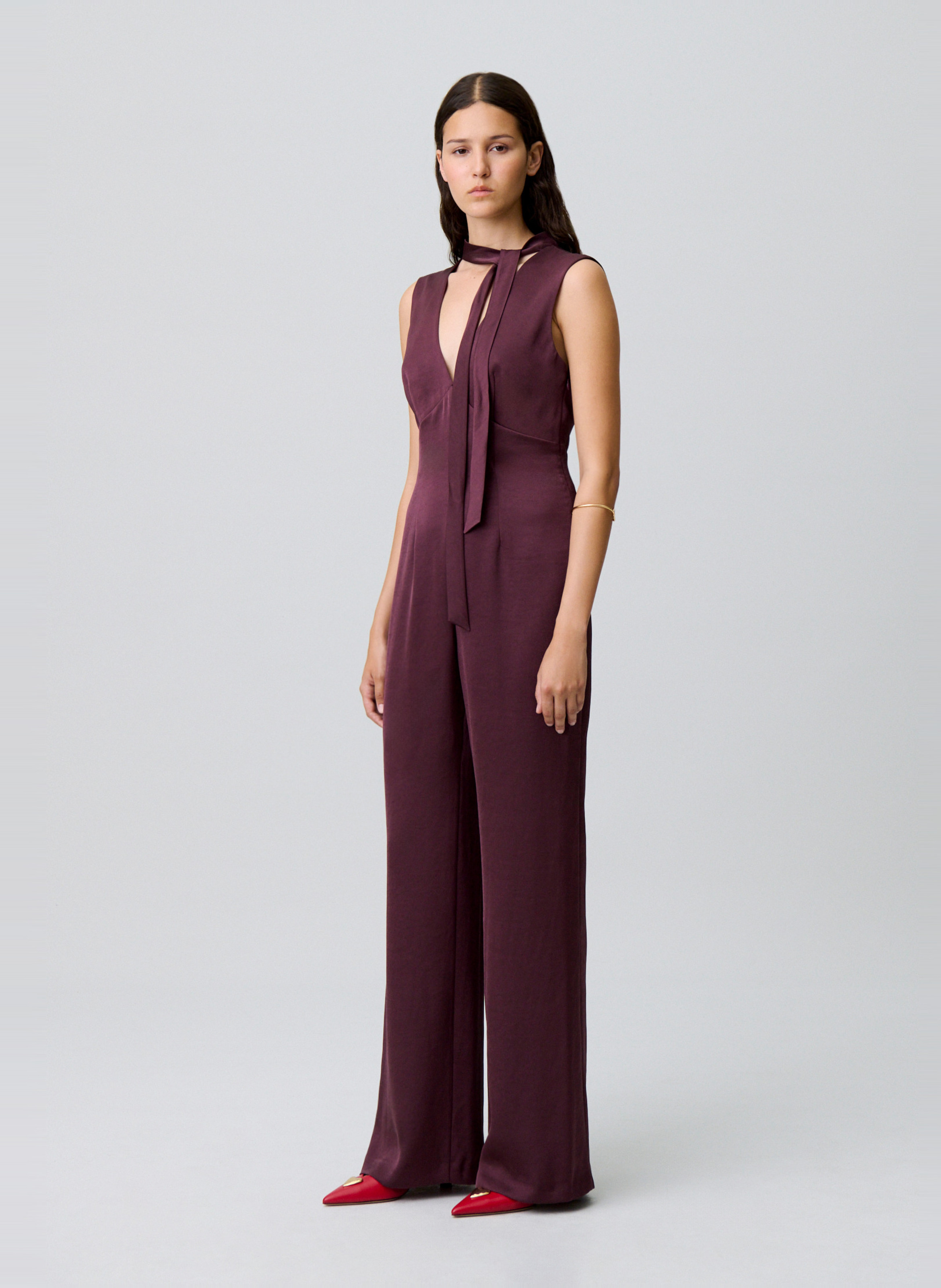 Combinaison col v jade CLAUDIE PIERLOT Violet