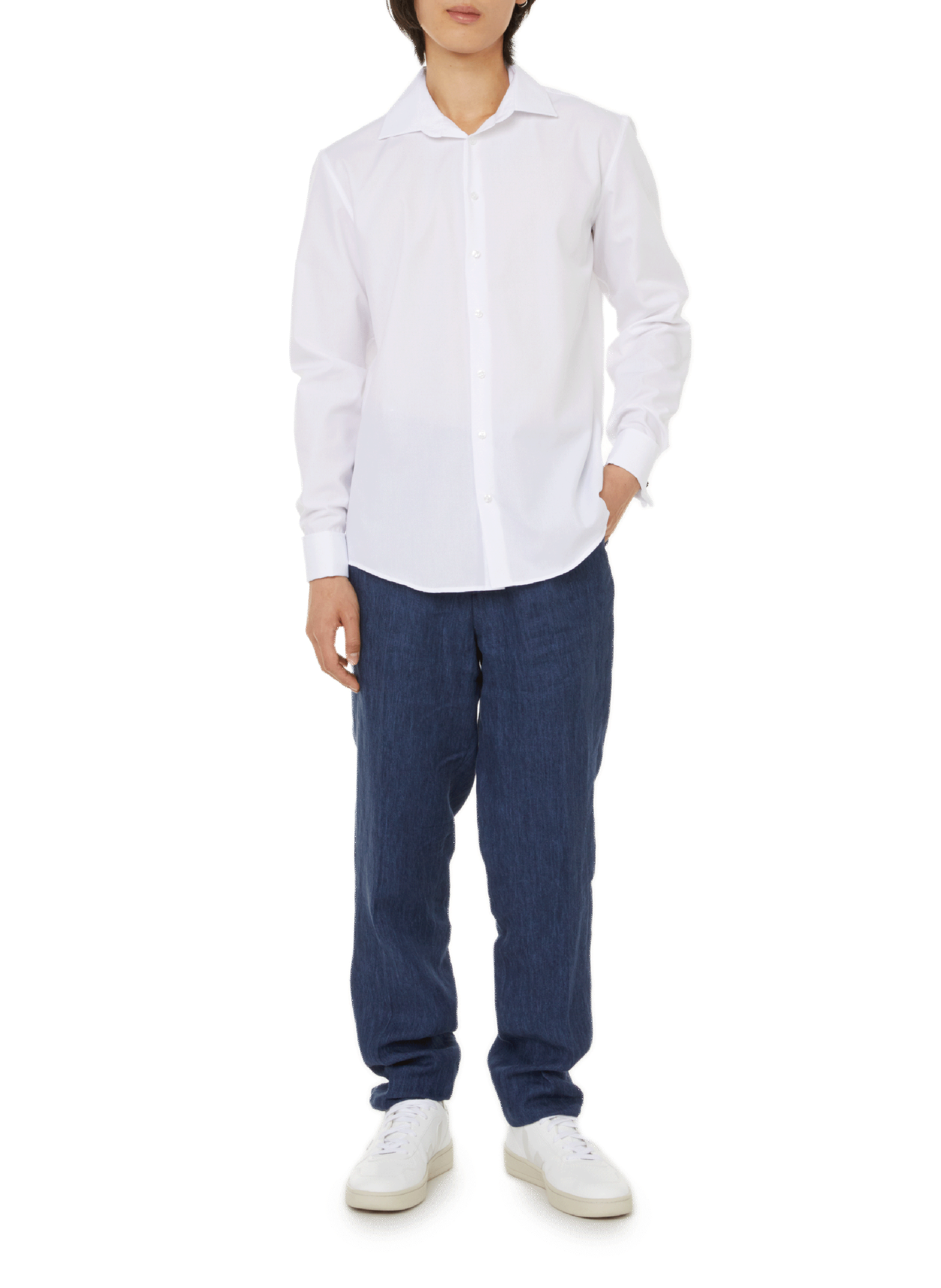 Chemise slim en coton SEIDENSTICKER Blanc