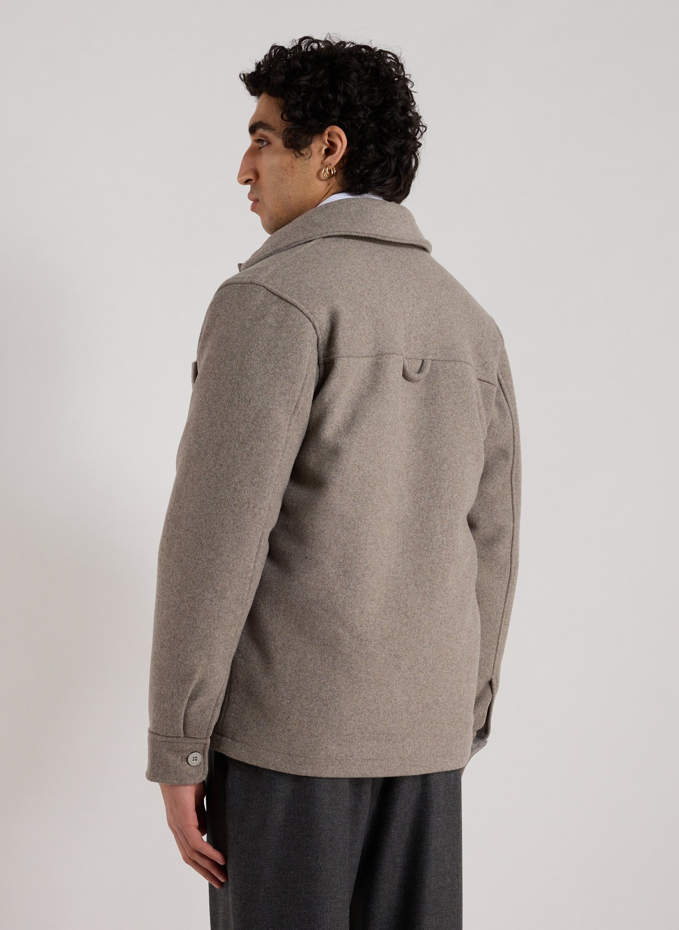Manteau droit col classique SAMSOE SAMSOE Gris