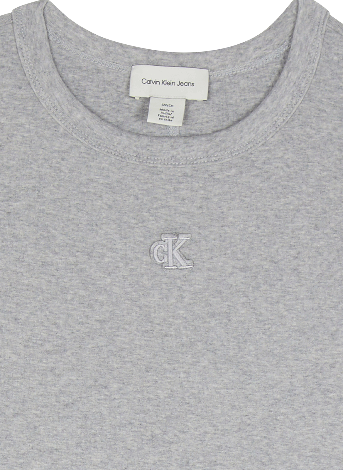 Robe moulante en coton CALVIN KLEIN Gris