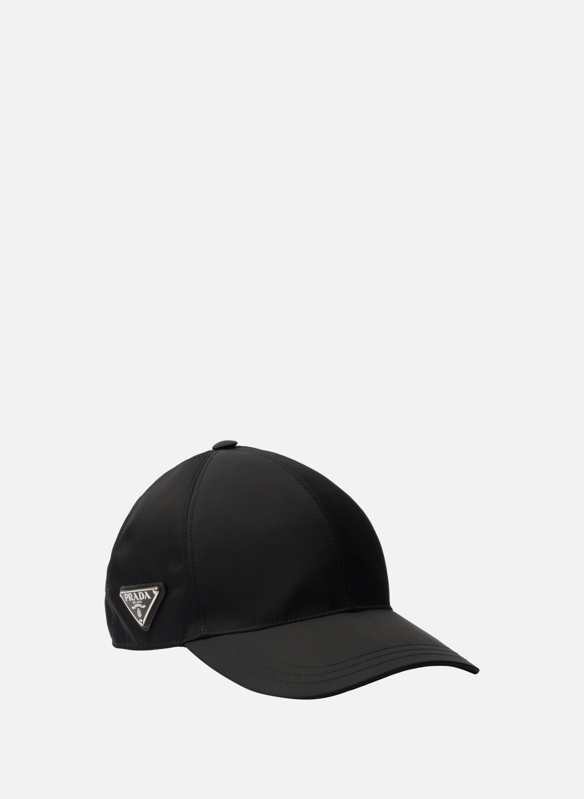 Casquette de baseball en re-nylon PRADA Noir