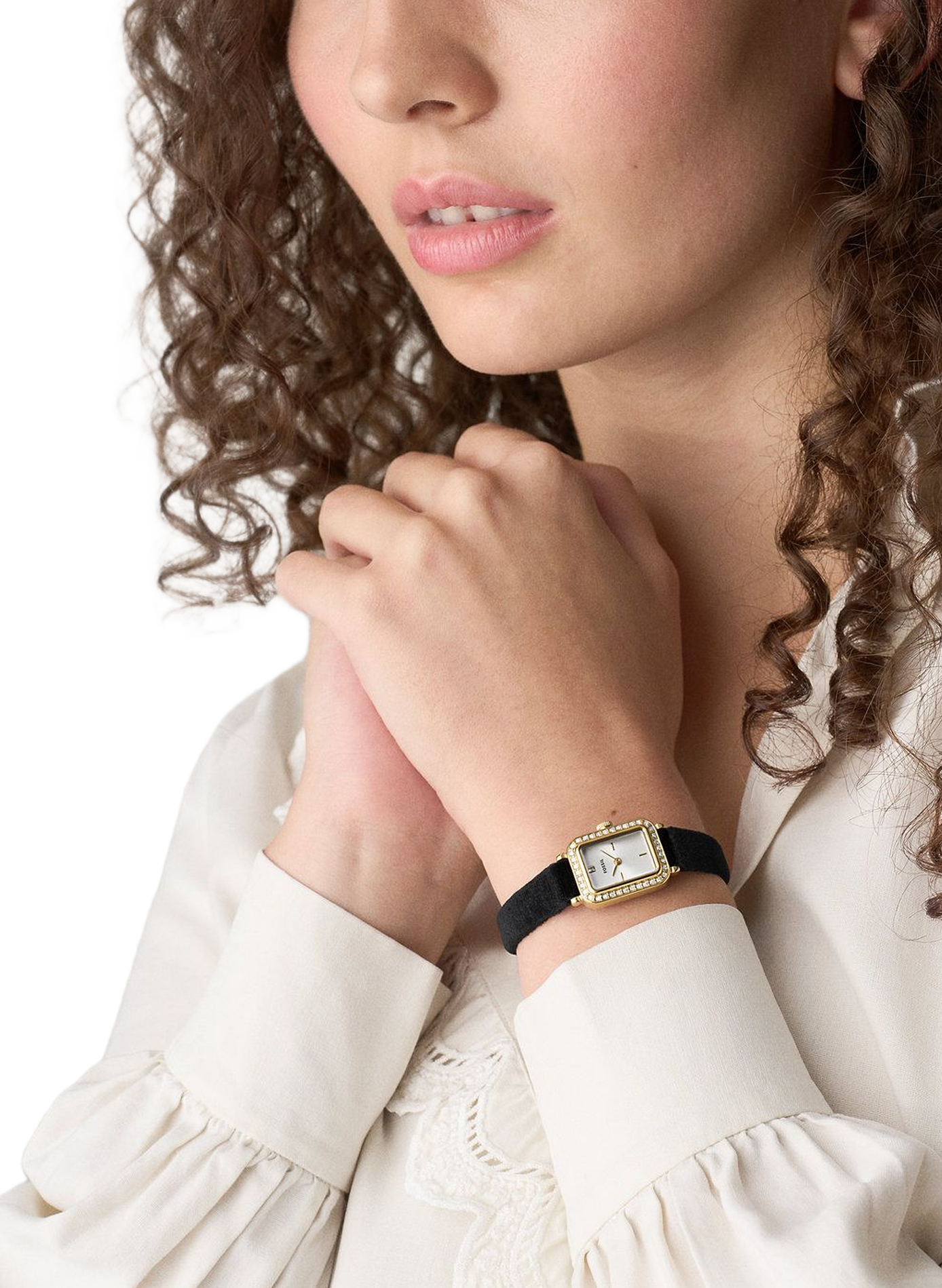 Montre quartz bracelet cuir FOSSIL Argent