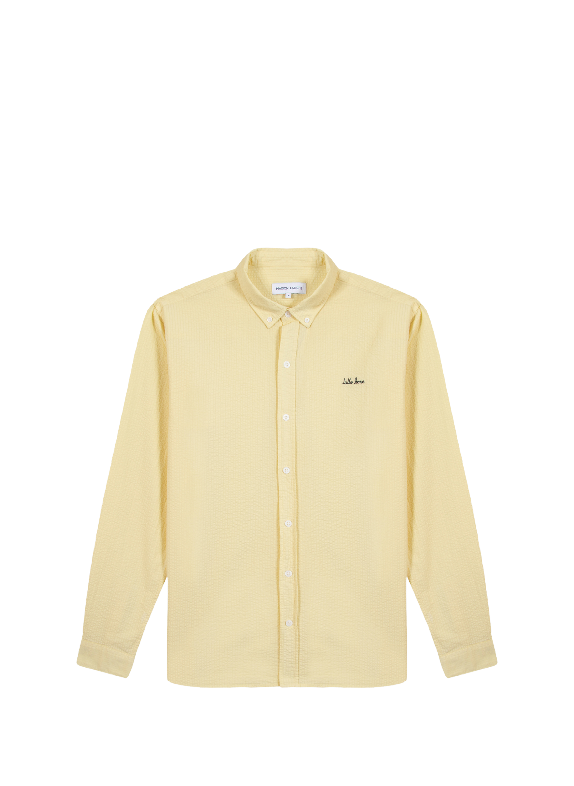 Chemise Malesherbes droite en gaze de coton MAISON LABICHE Jaune