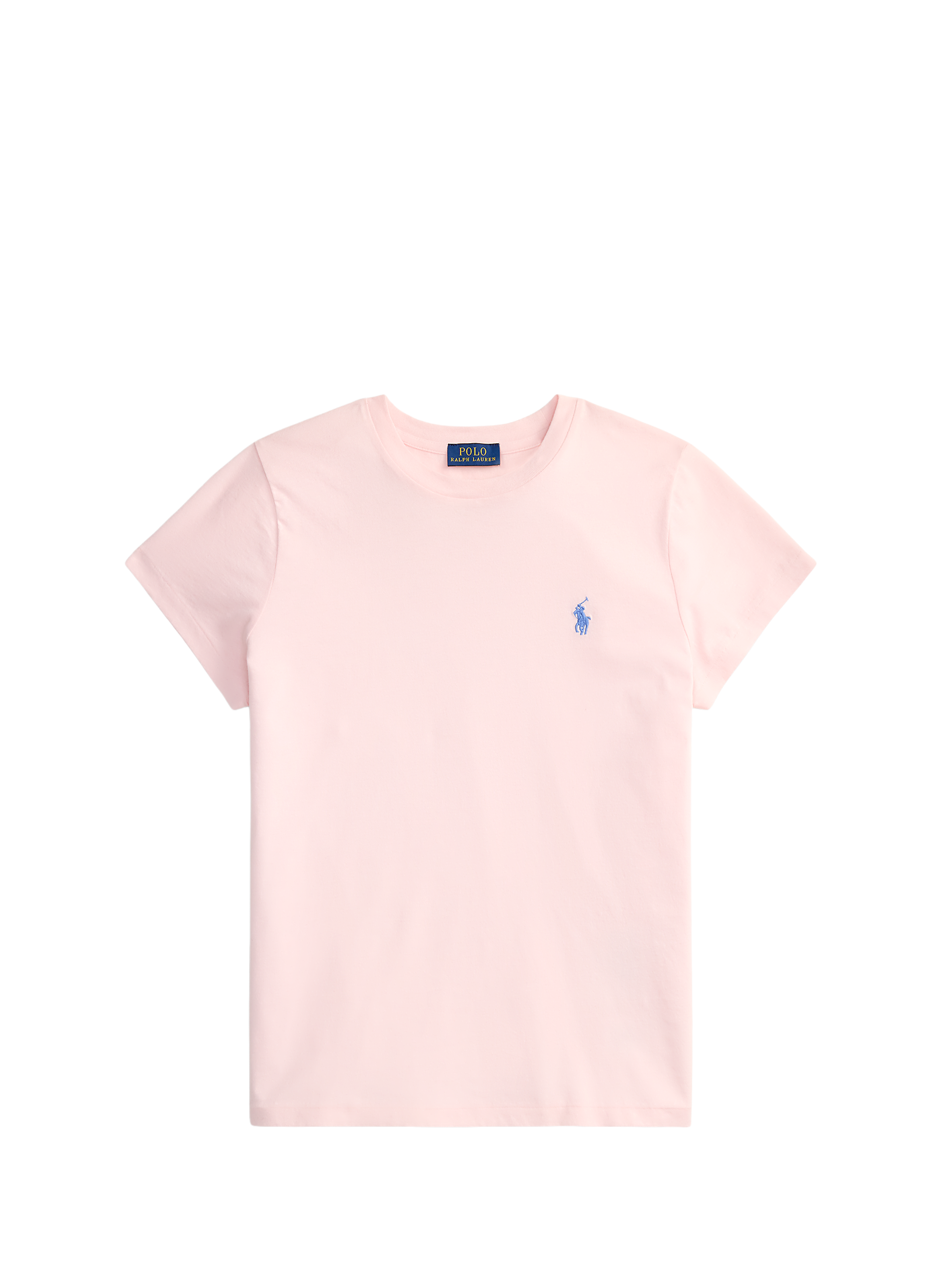 T-shirt brodé à manches courtes en coton POLO RALPH LAUREN Rose