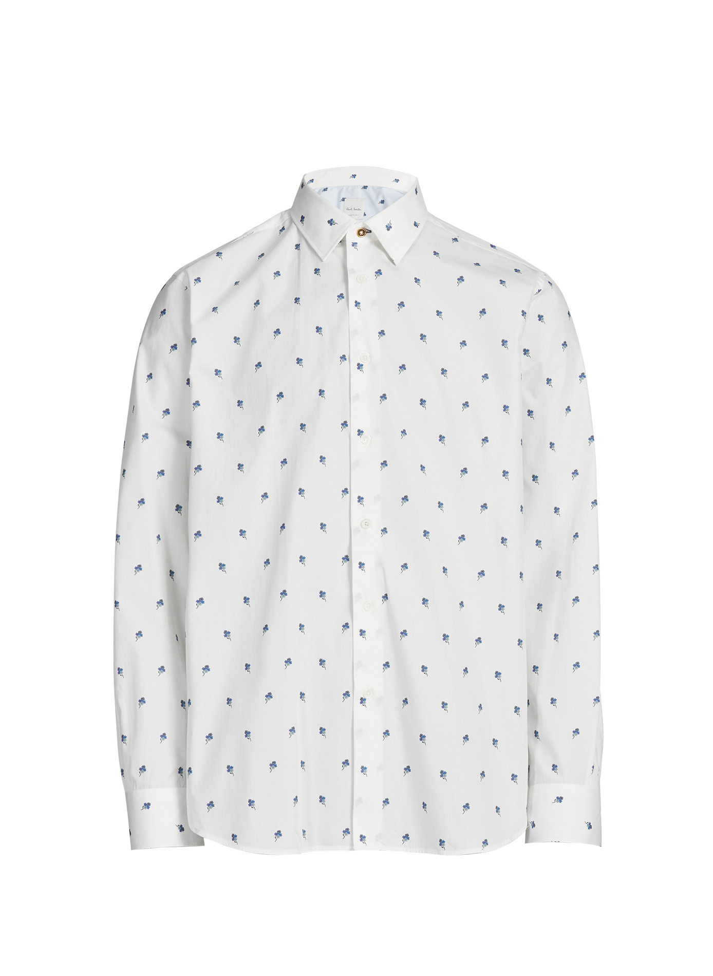 Floral print shirt with classic collar in cotton PAUL SMITH White