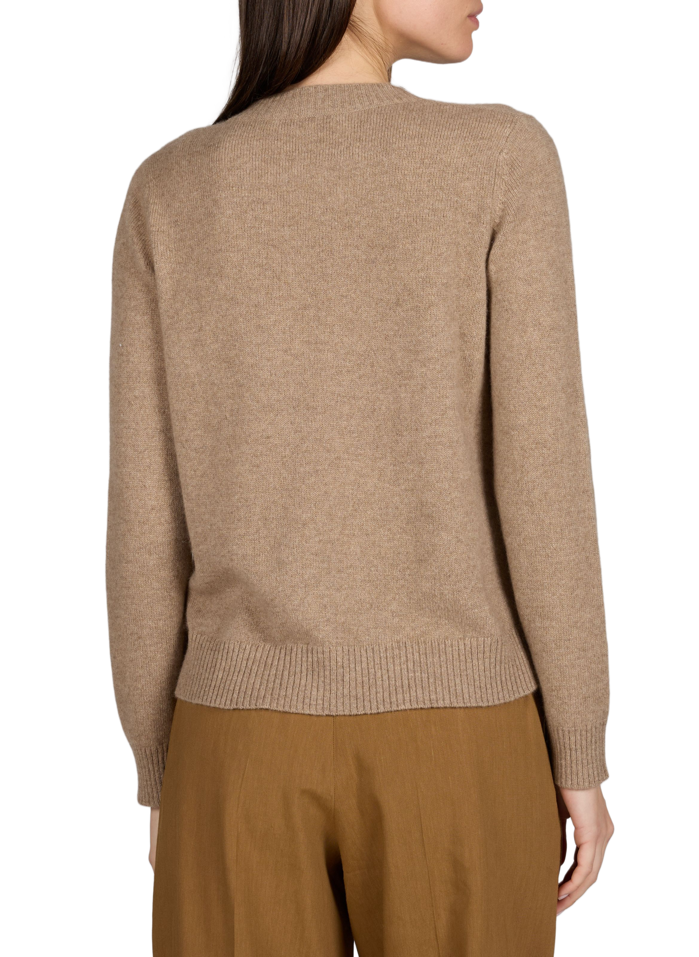 Round neck leopard print cashmere sweater MAX MARA WEEK END Grey