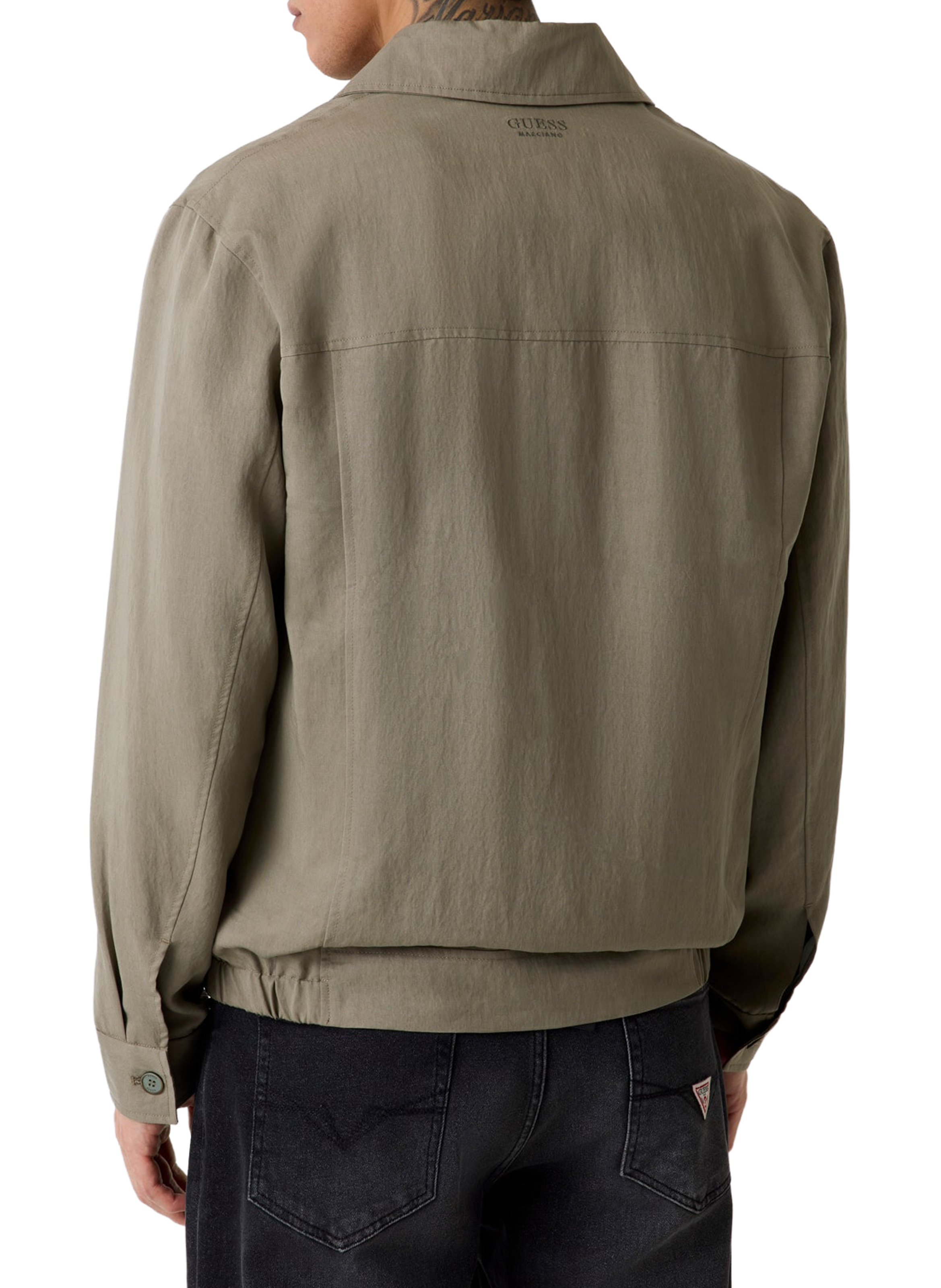 Straight jacket with classic collar GUESS Green