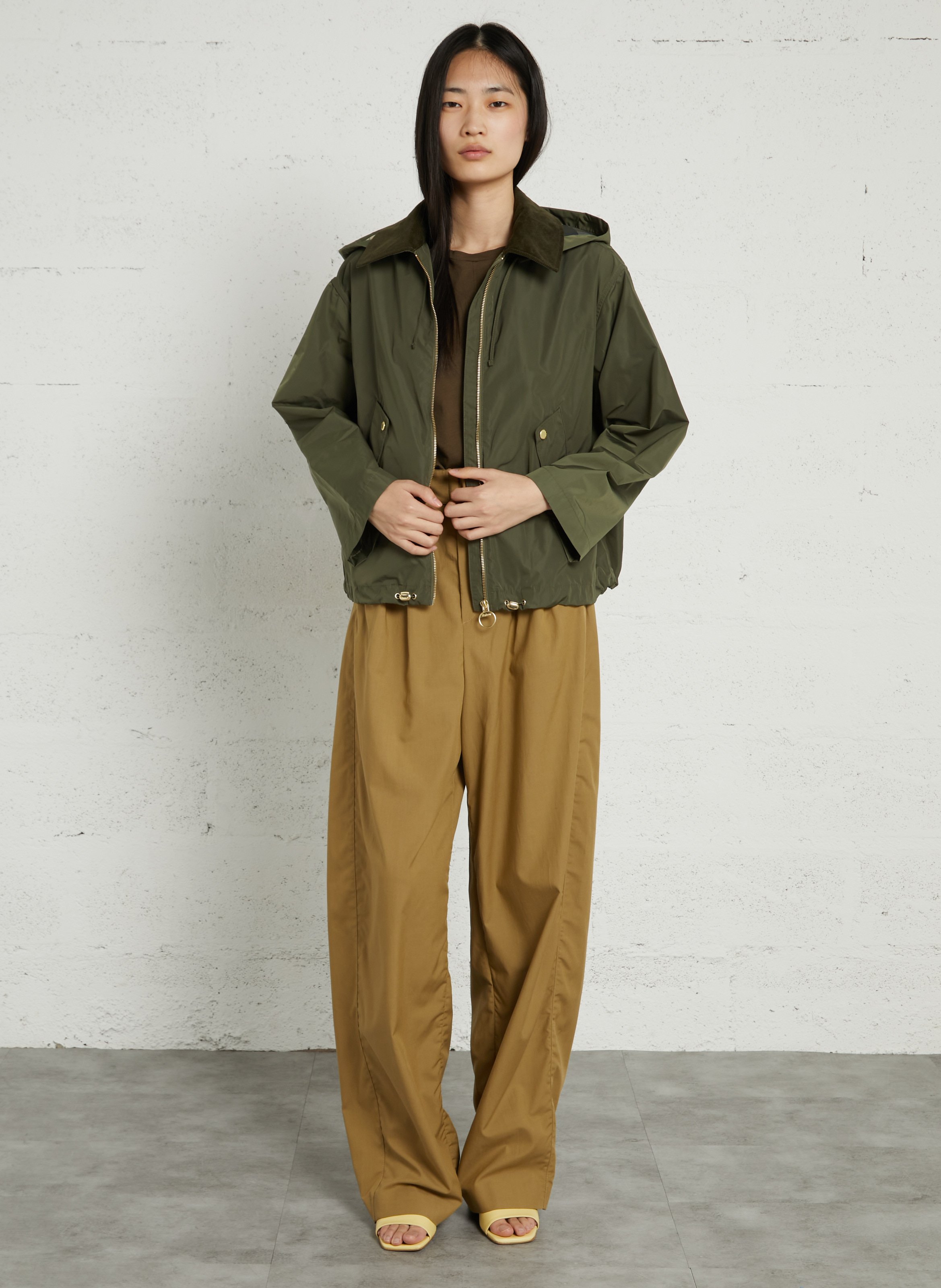 Pantalon large taille haute cole SOEUR Beige