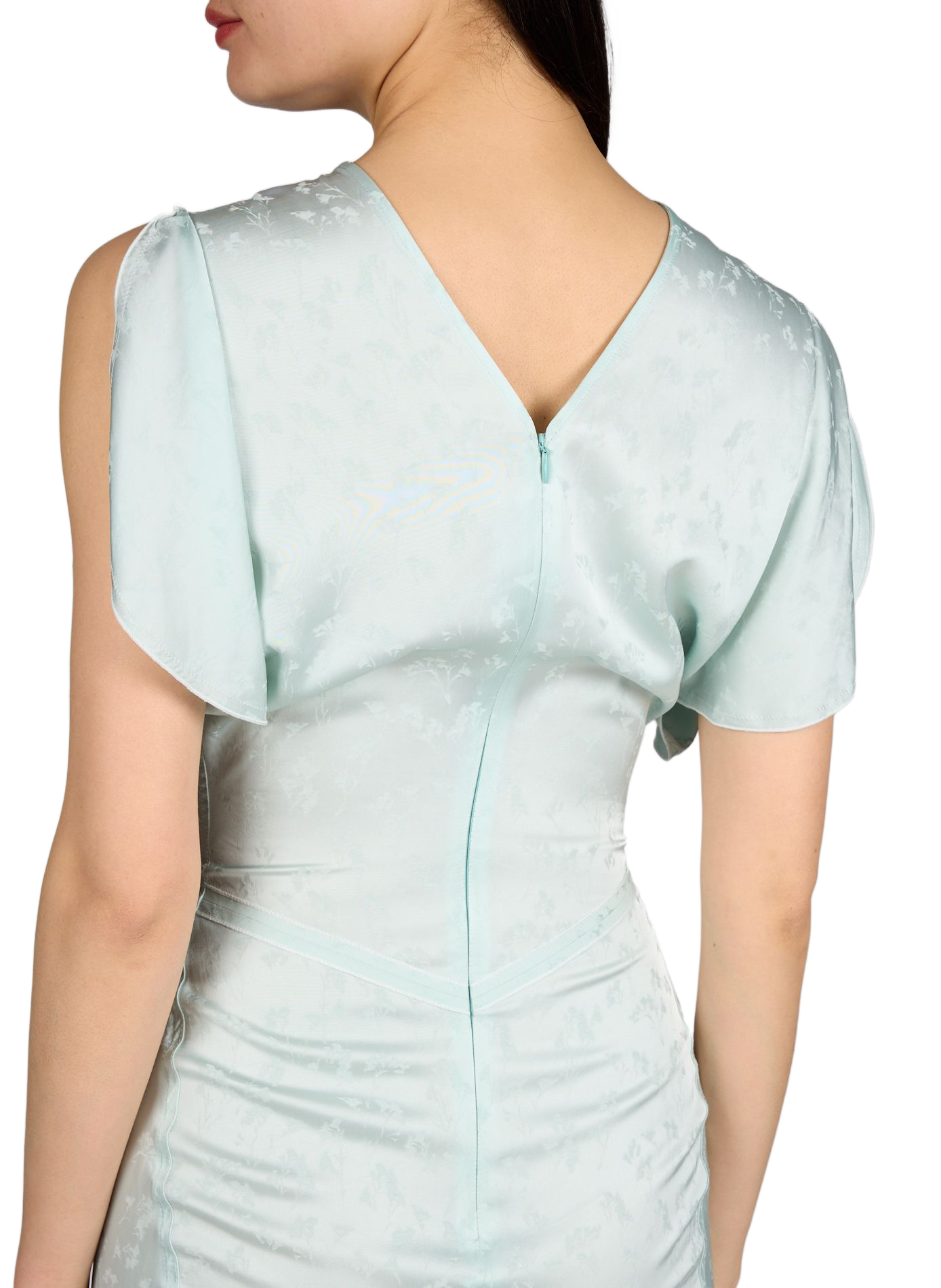 Long floral jacquard maxi dress VICTORIA BECKHAM Blue