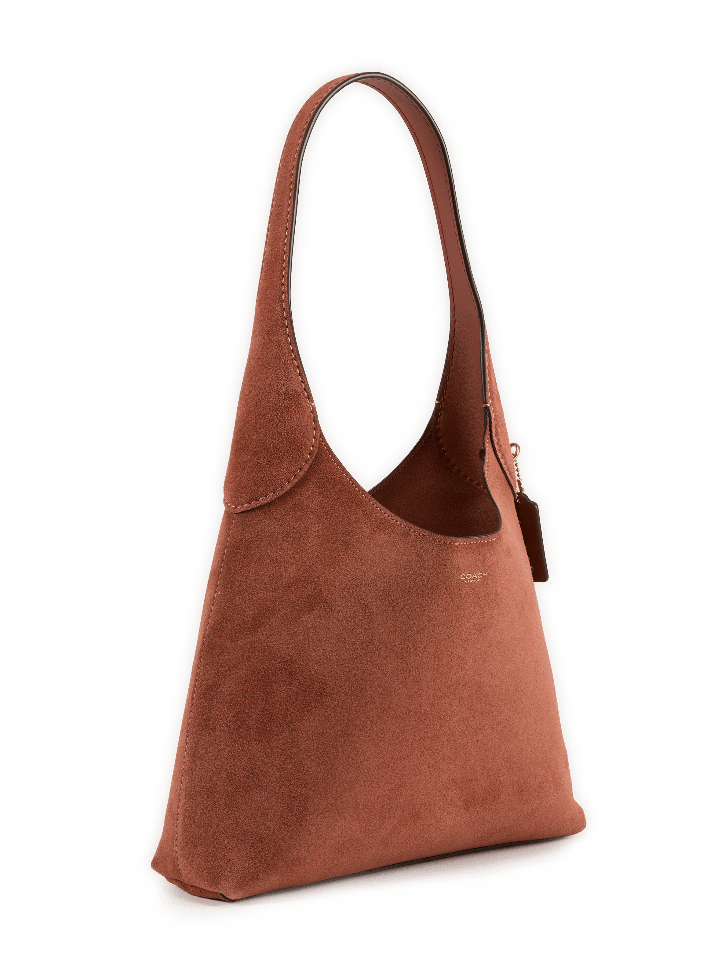 Bolso de hombro de cuero COACH Marrón