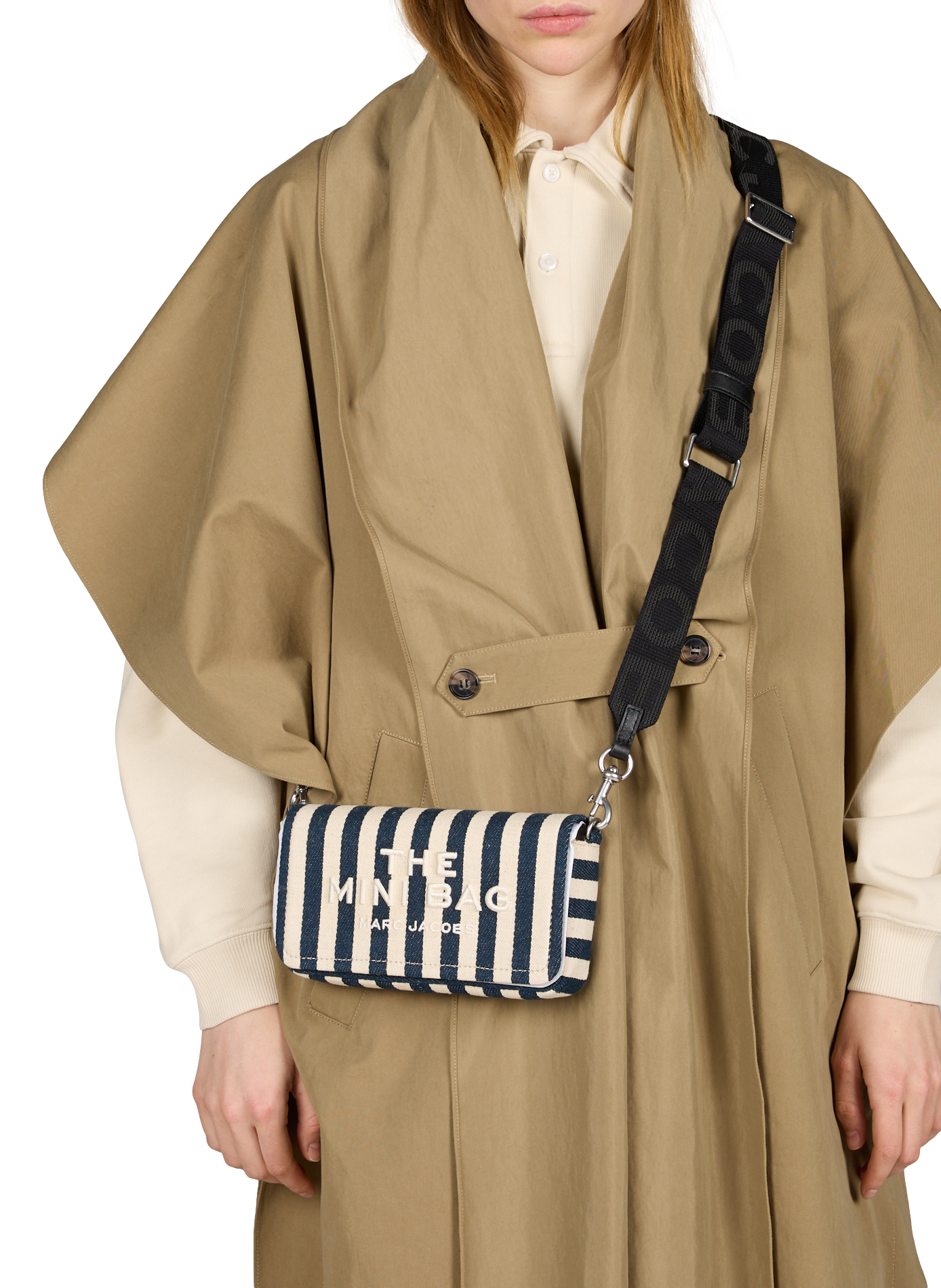 Sac à bandoulière à rayures MARC JACOBS Bleu