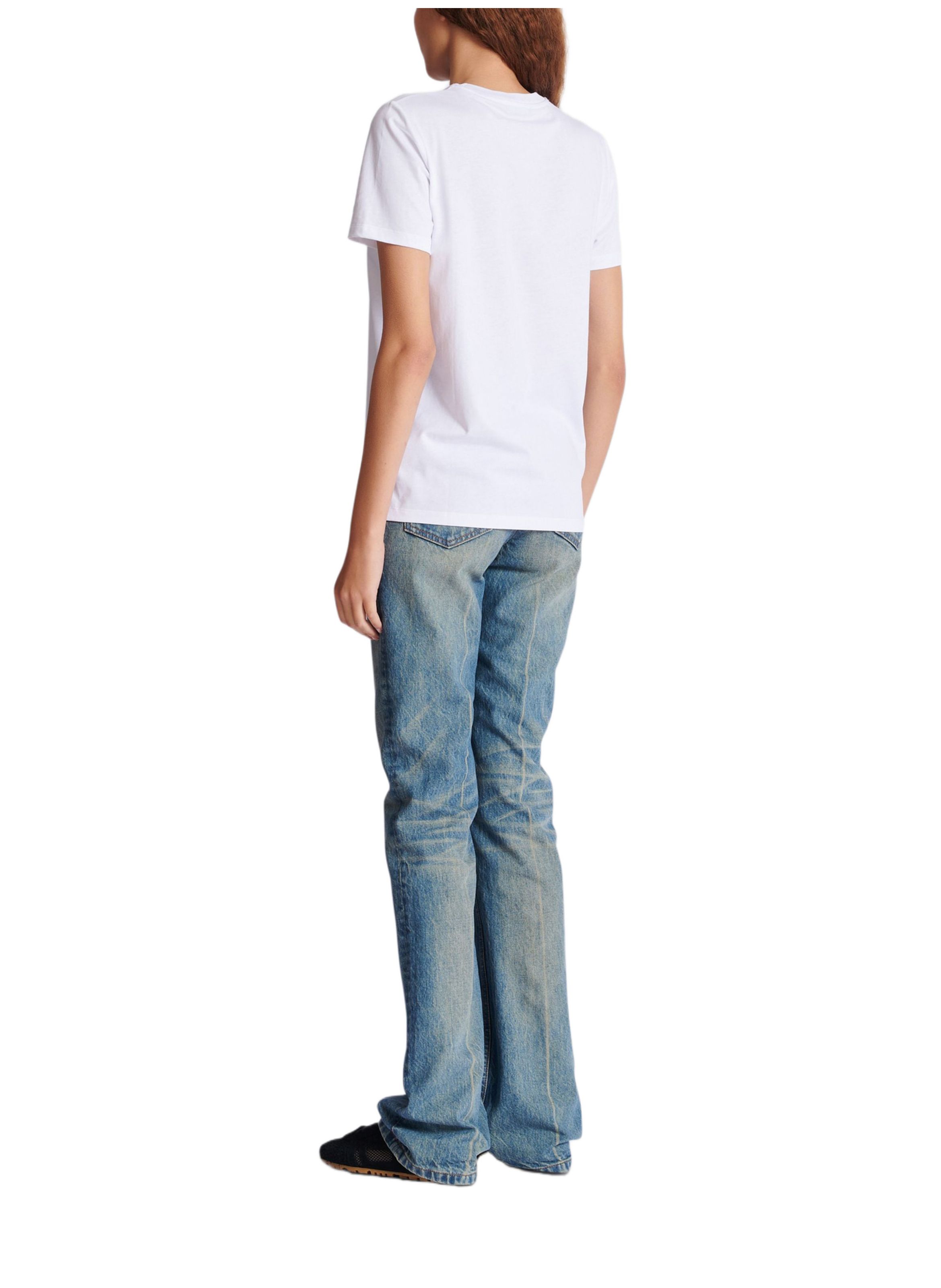 T-shirt avec imprimé balmain BALMAIN Blanc