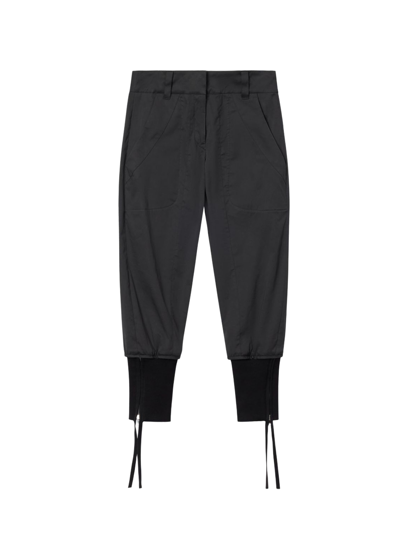 JODELA Straight Satin Cropped Pants ISABEL MARANT Black