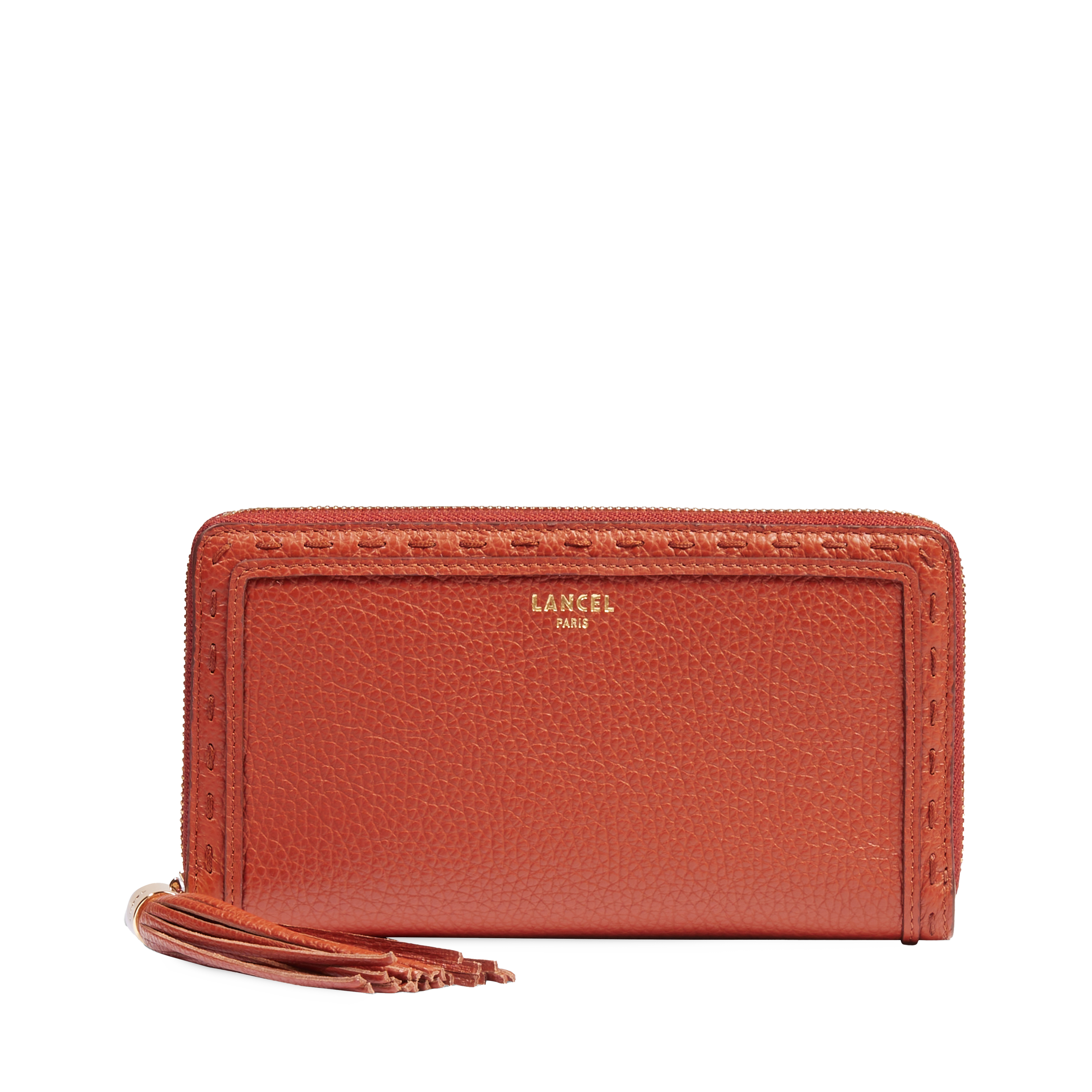 Portefeuille long zippé premier flirt de lancel en cuir LANCEL Marron