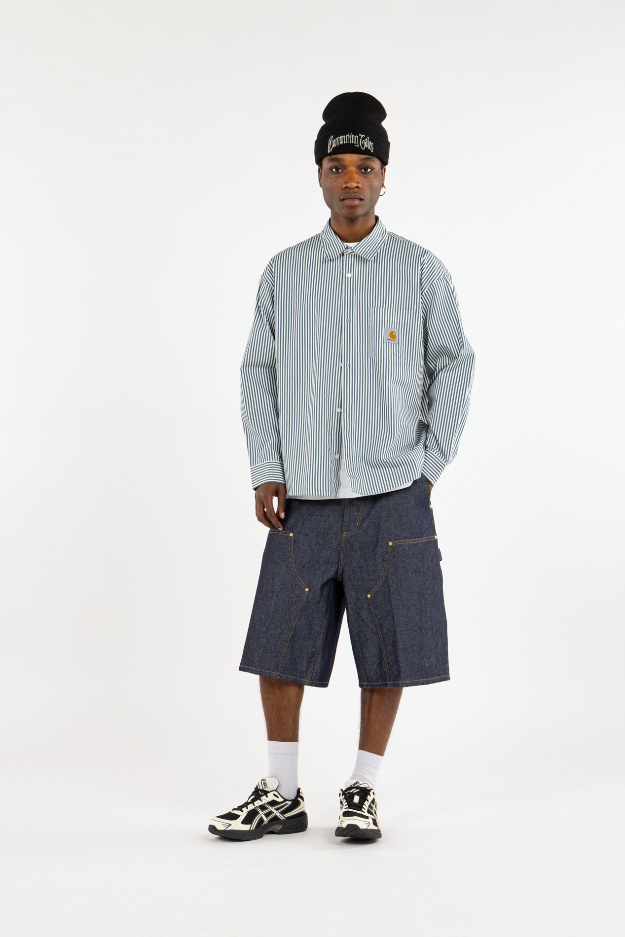 Bermuda en jean og aden double knee short CARHARTT WIP Bleu
