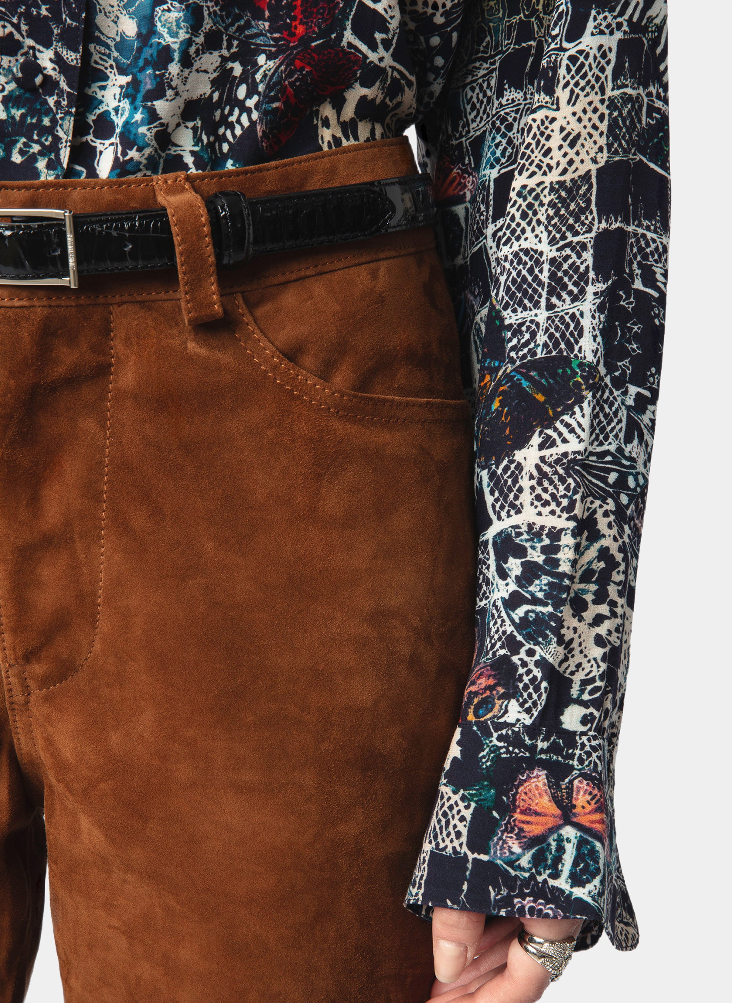 Chemise à col rond imprimée truett ZADIG&VOLTAIRE Bleu