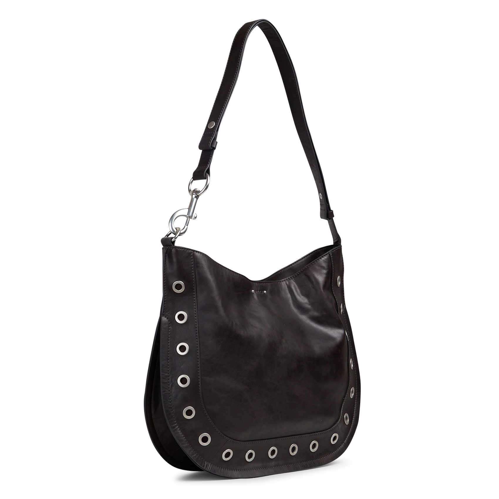 Sac besace en cuir IKKS Marron