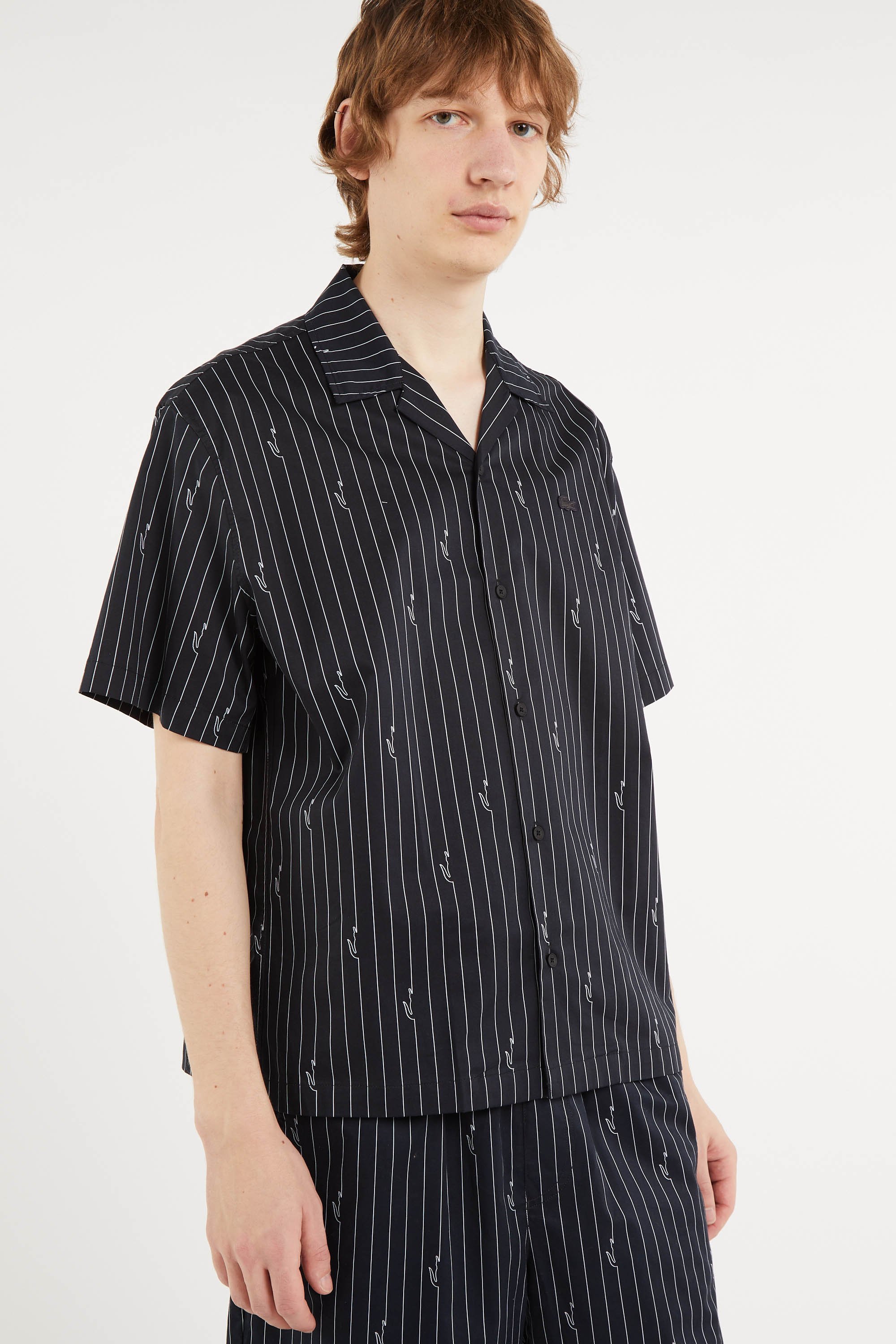 Chemise chemise casual manches co LACOSTE Bleu