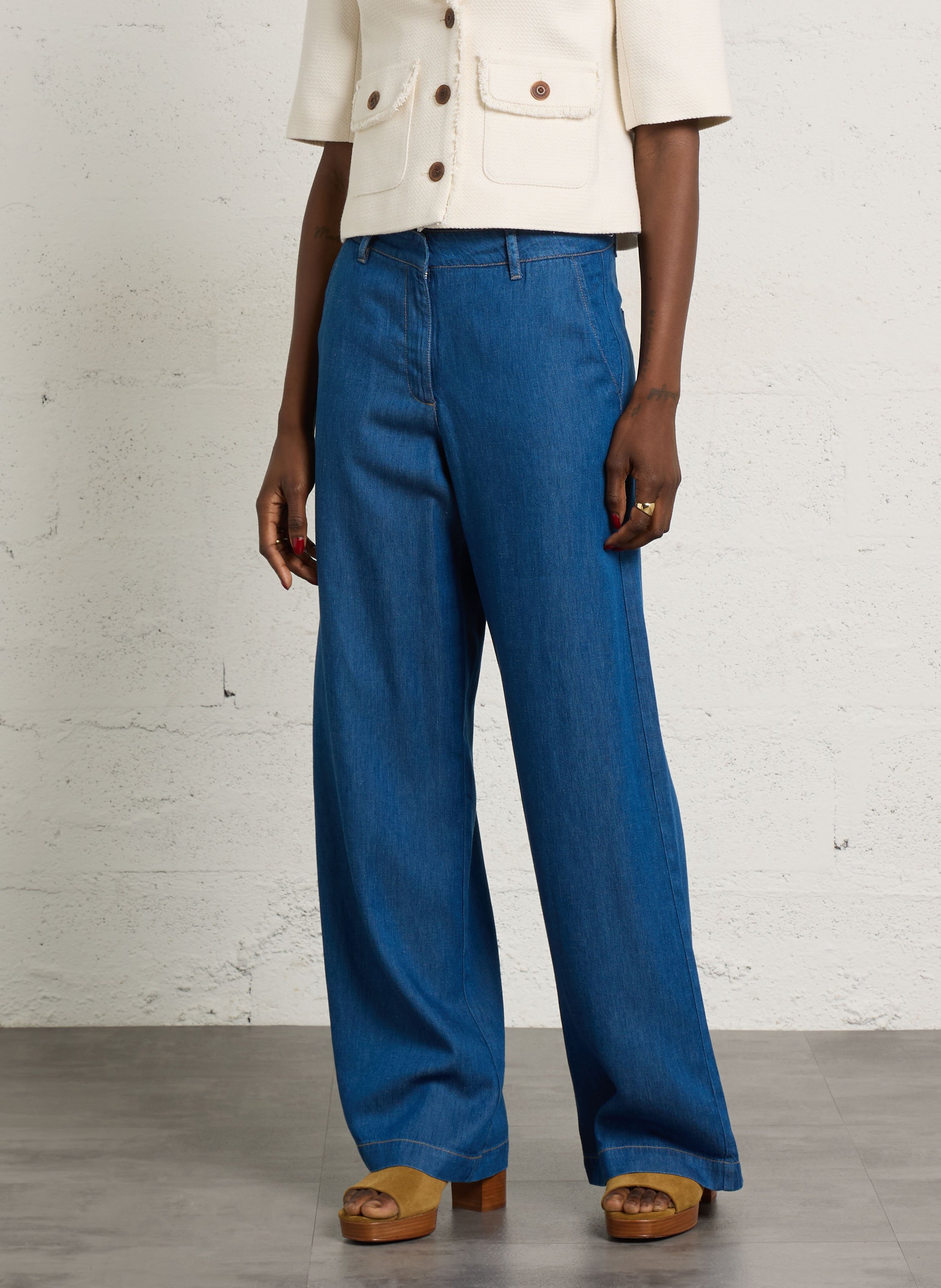 Jean large adele MAISON 123 Bleu