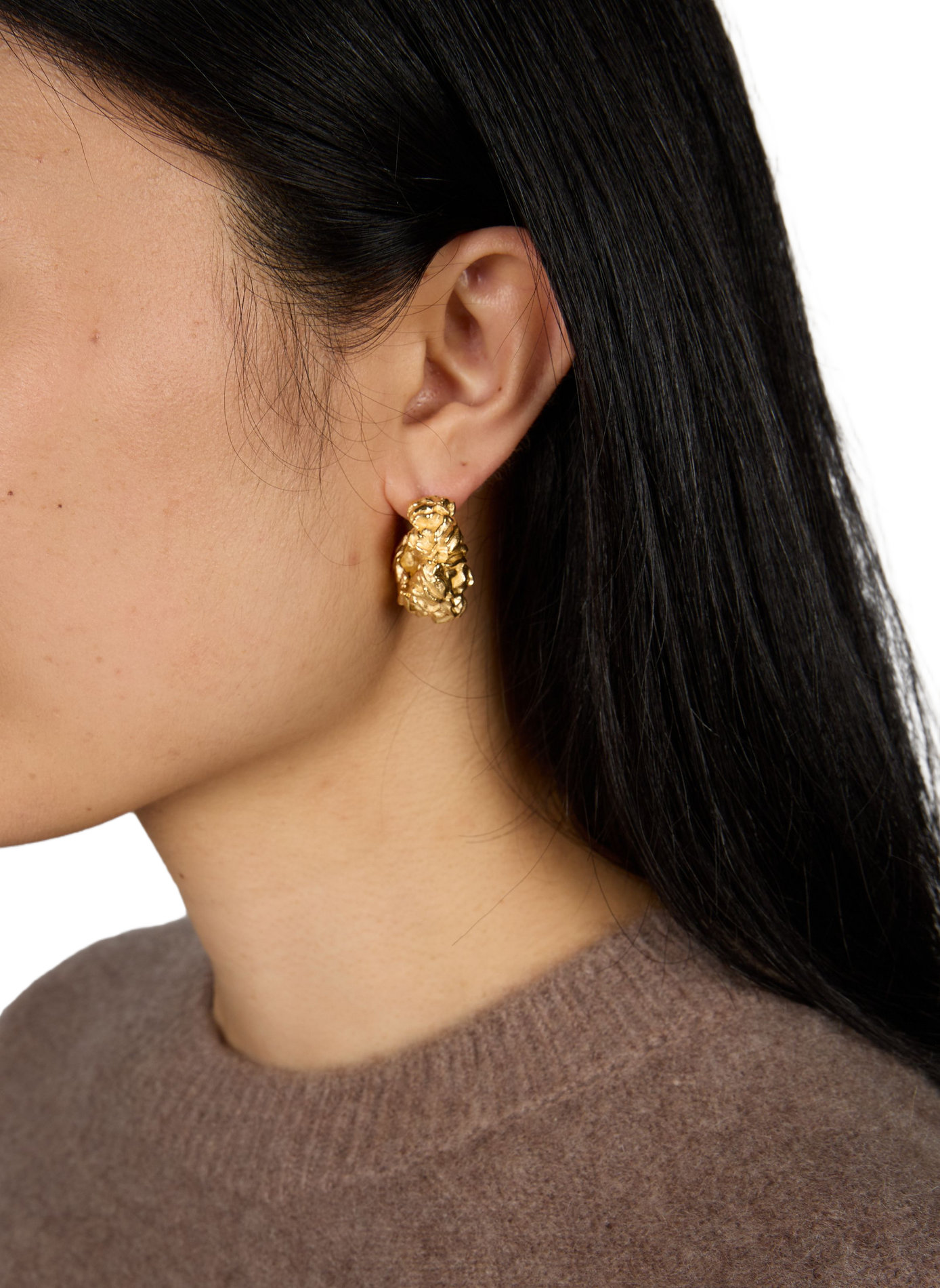 Boucles d'oreilles plissées JOANNA LAURA CONSTANTINE Doré