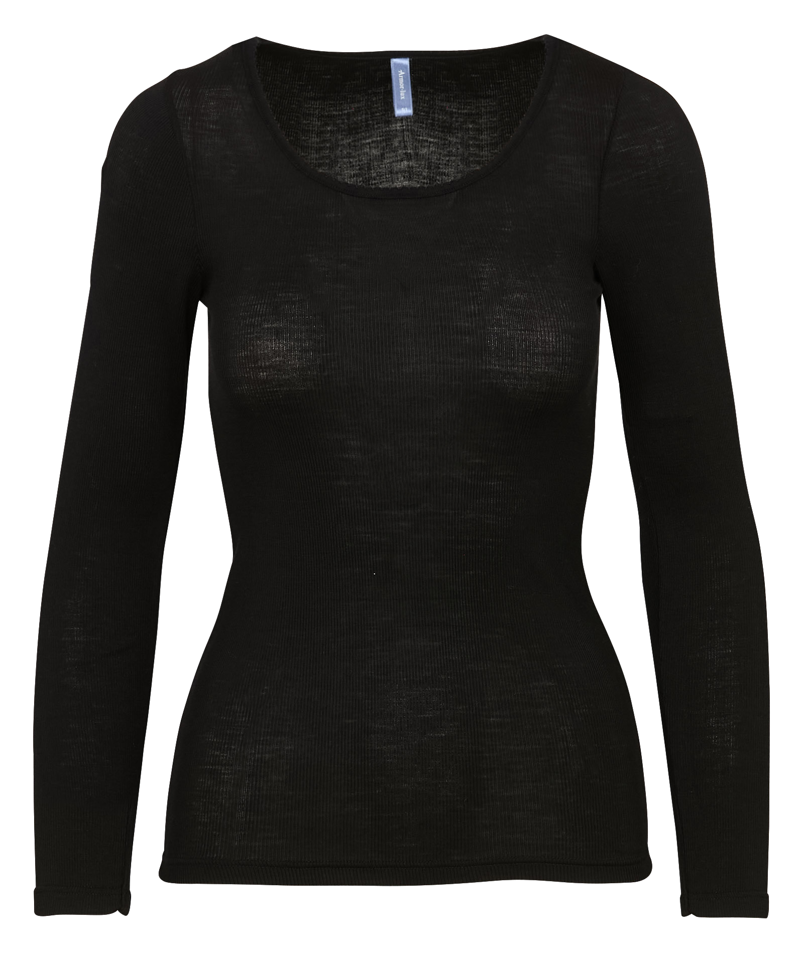 Tee-shirt manches longues uni ARMOR-LUX Noir